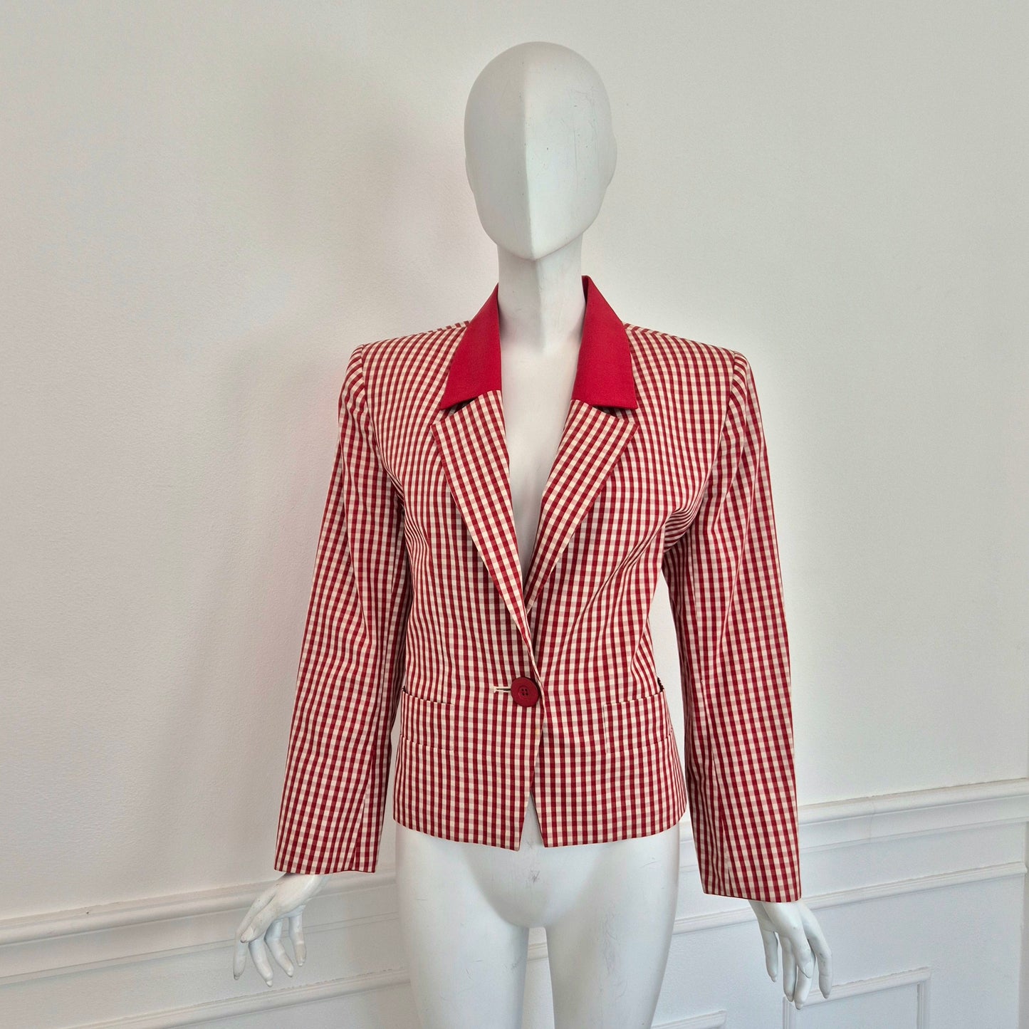 Yves Saint Laurent | Blazer vichy rosso