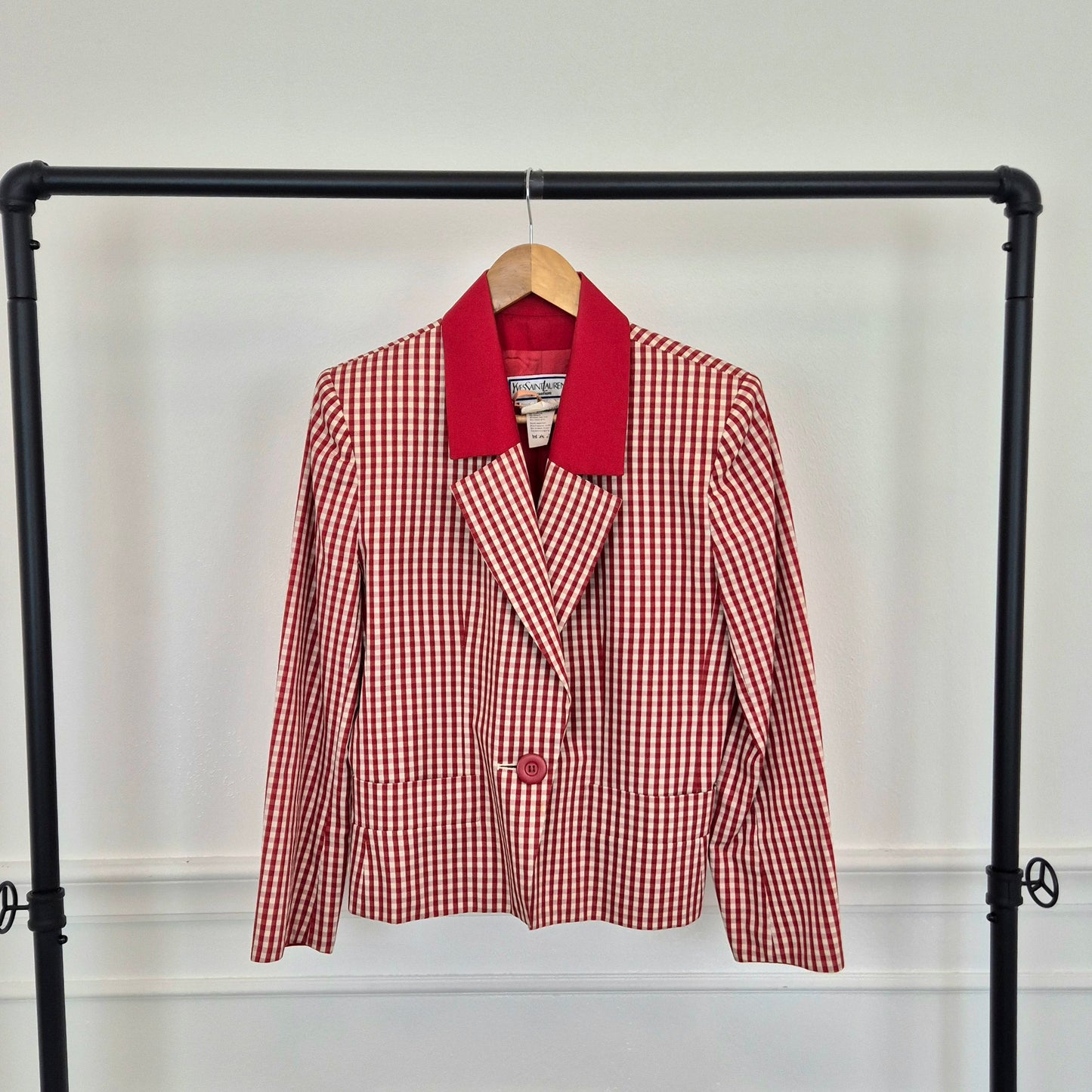 Yves Saint Laurent | Blazer vichy rosso