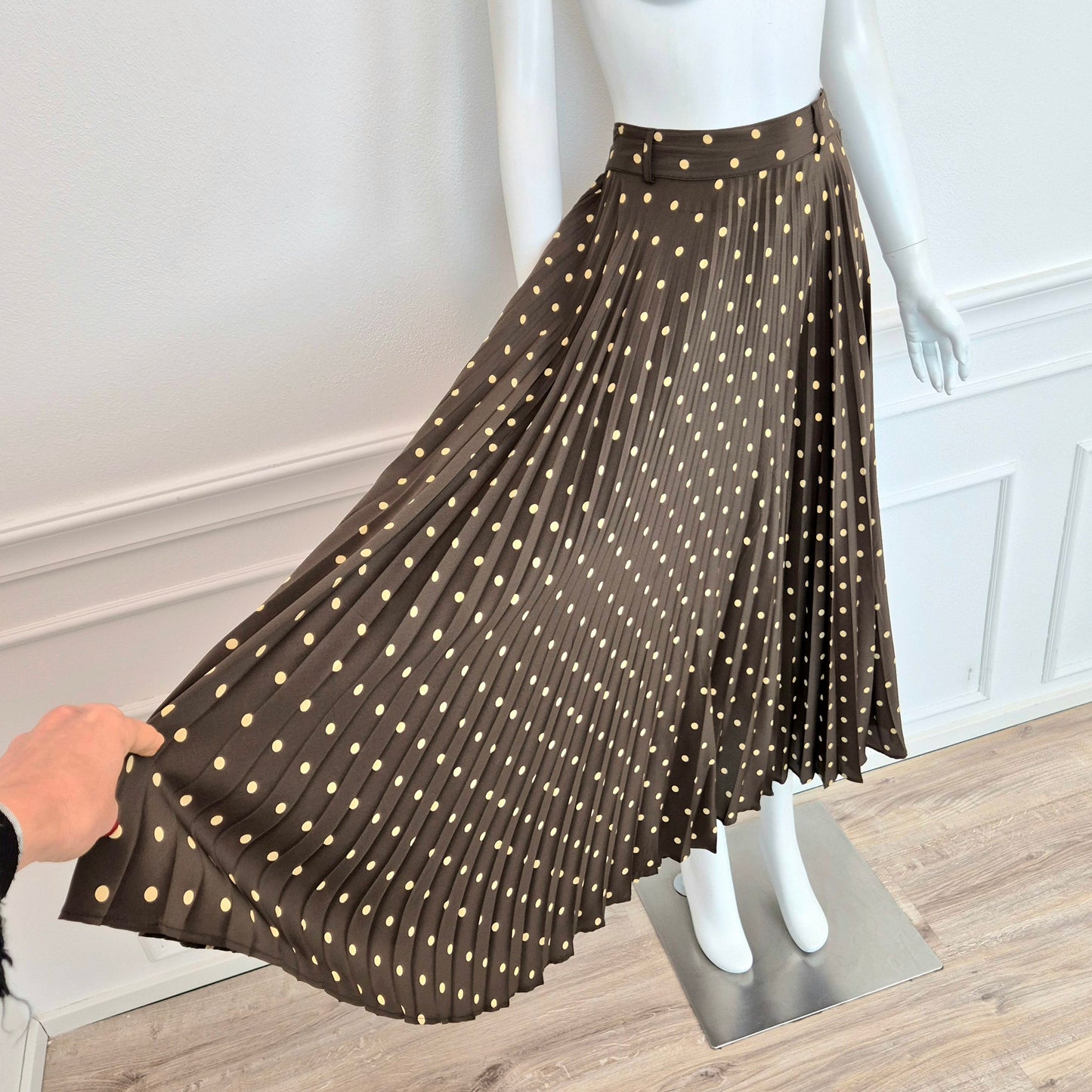 Moschino | Gonna vintage plissettata a pois