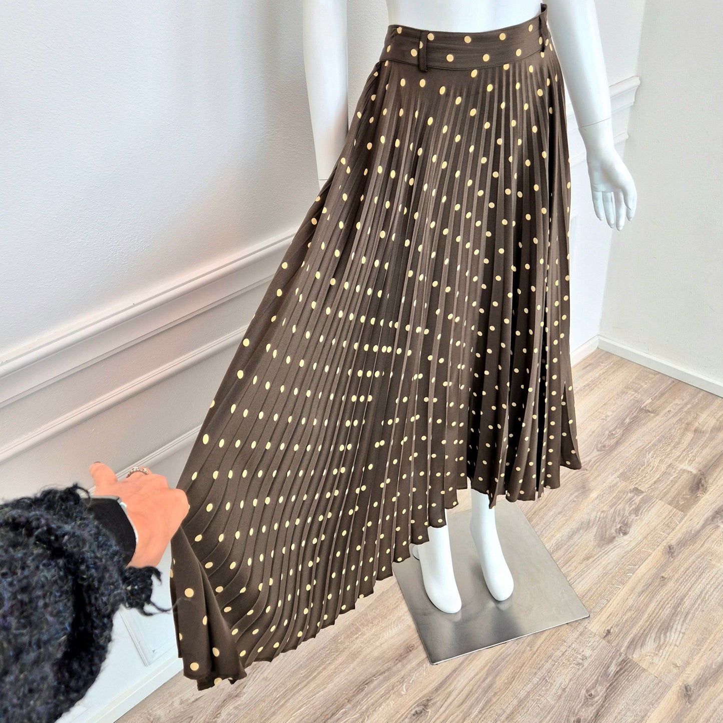 Moschino | Gonna vintage plissettata a pois