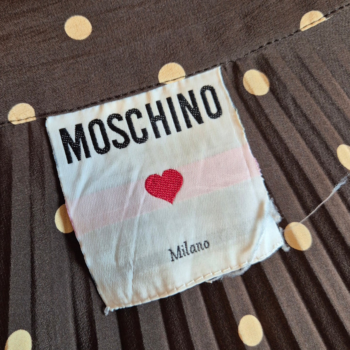 Moschino | Gonna vintage plissettata a pois