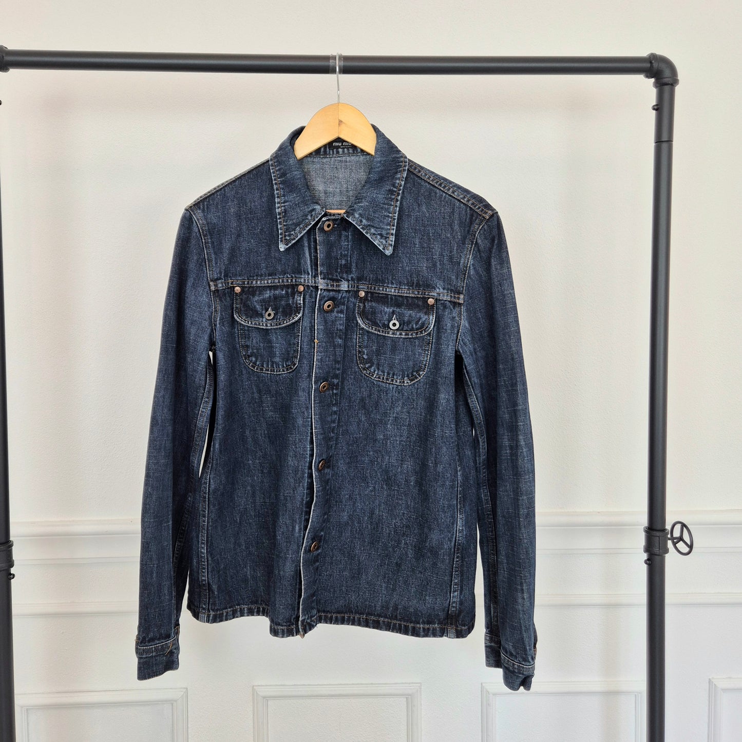 Miu Miu | Giacca - Camicia in denim fiammato 2001