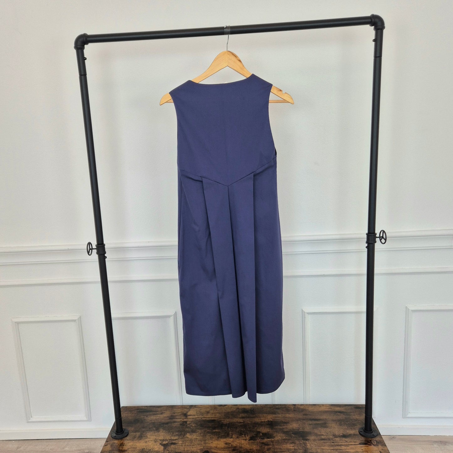Jil Sander | Abito midi blu scollo V