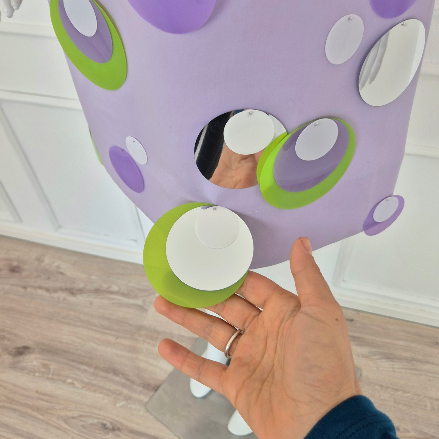 Vivetta | Abito lilla con fiocco e maxi paillettes