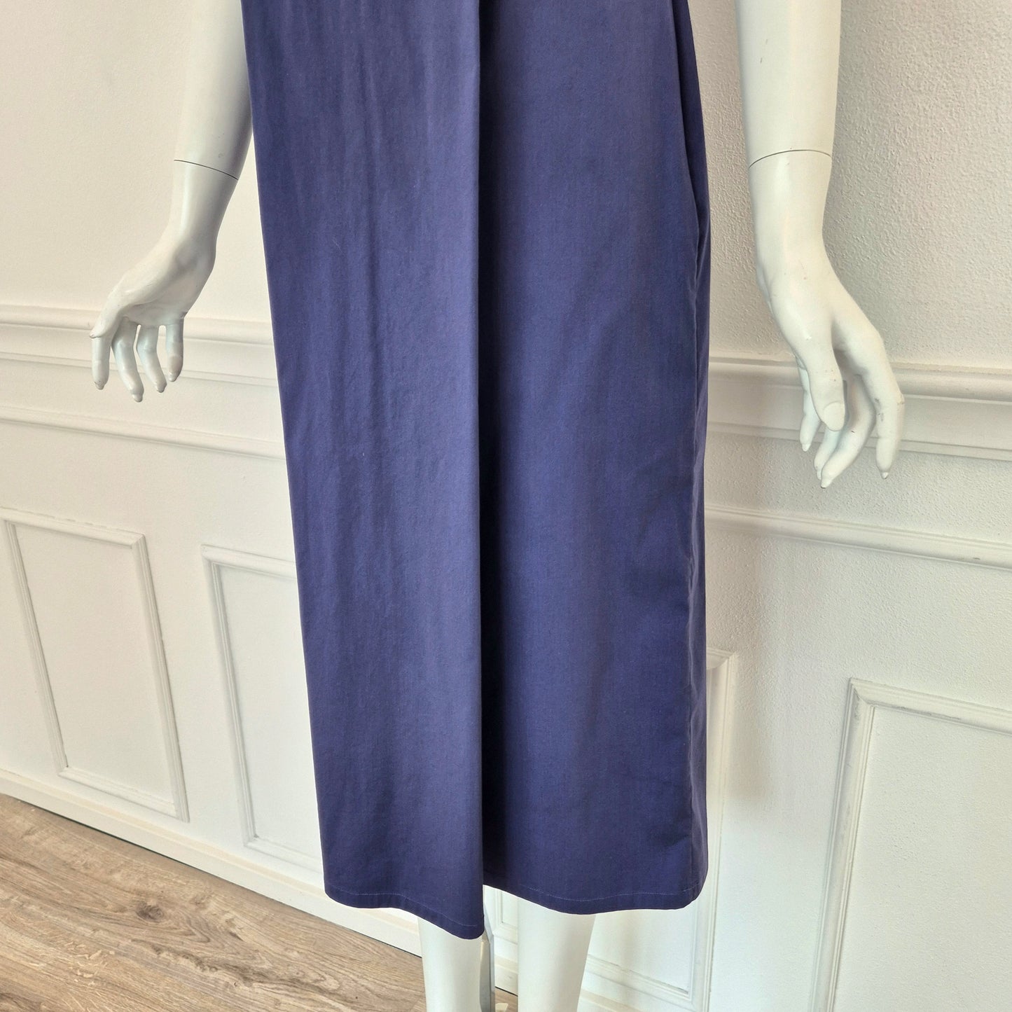 Jil Sander | Abito midi blu scollo V