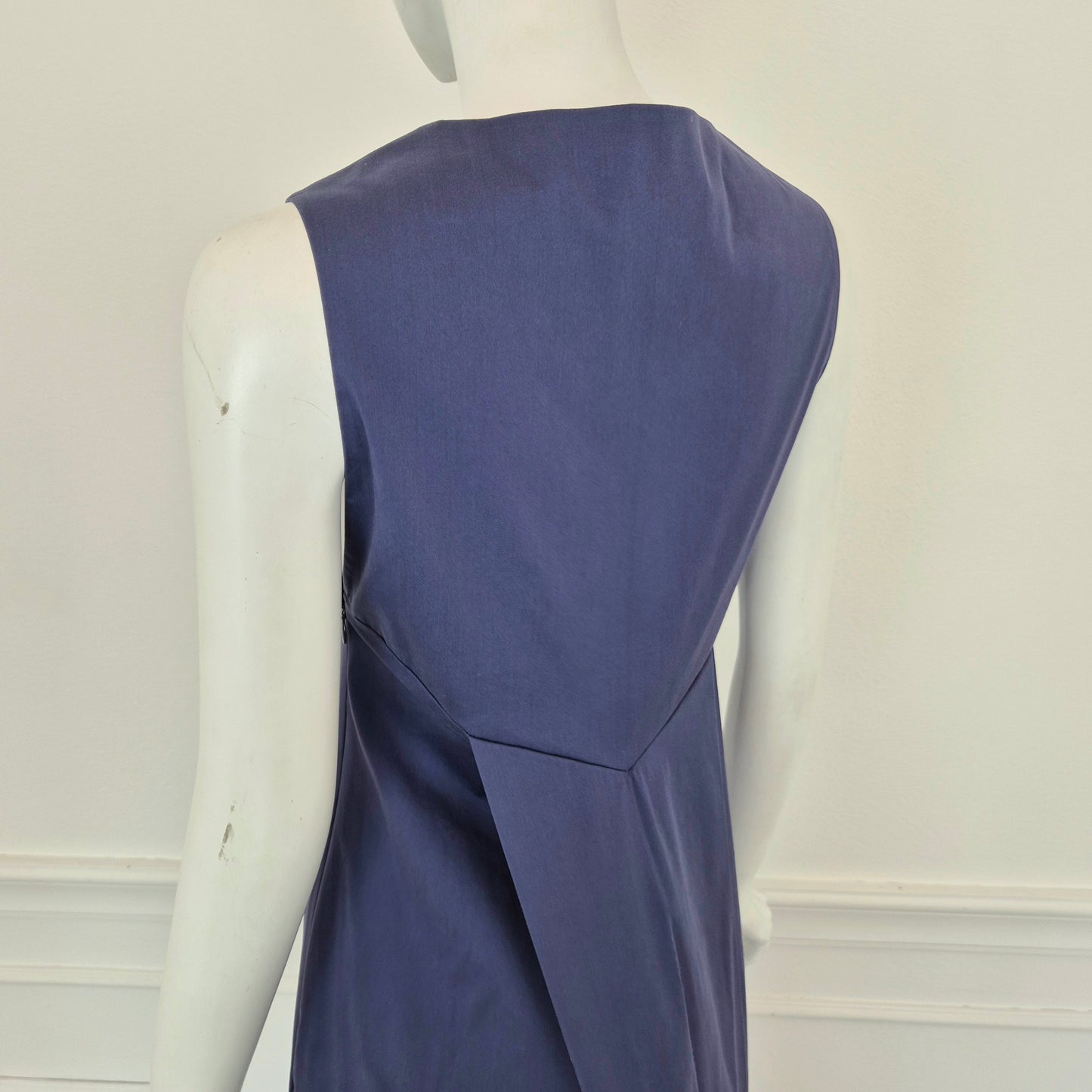 Jil Sander | Abito midi blu scollo V