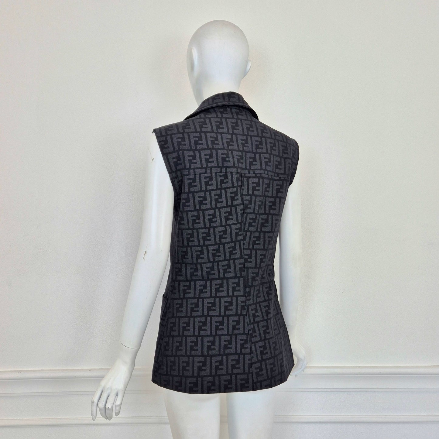 Fendi | Gilet vintage FF zucca con cerniera