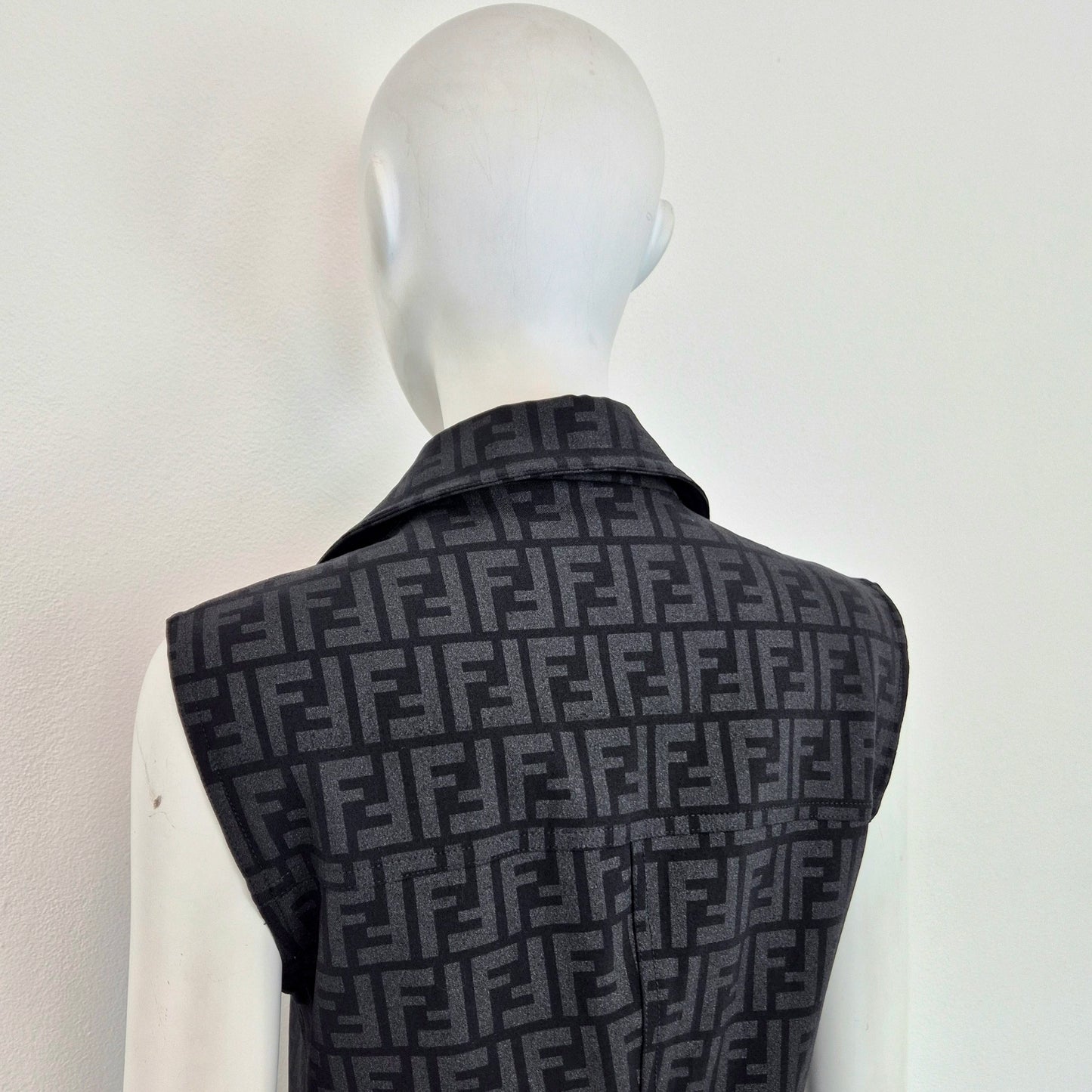 Fendi | Gilet vintage FF zucca con cerniera