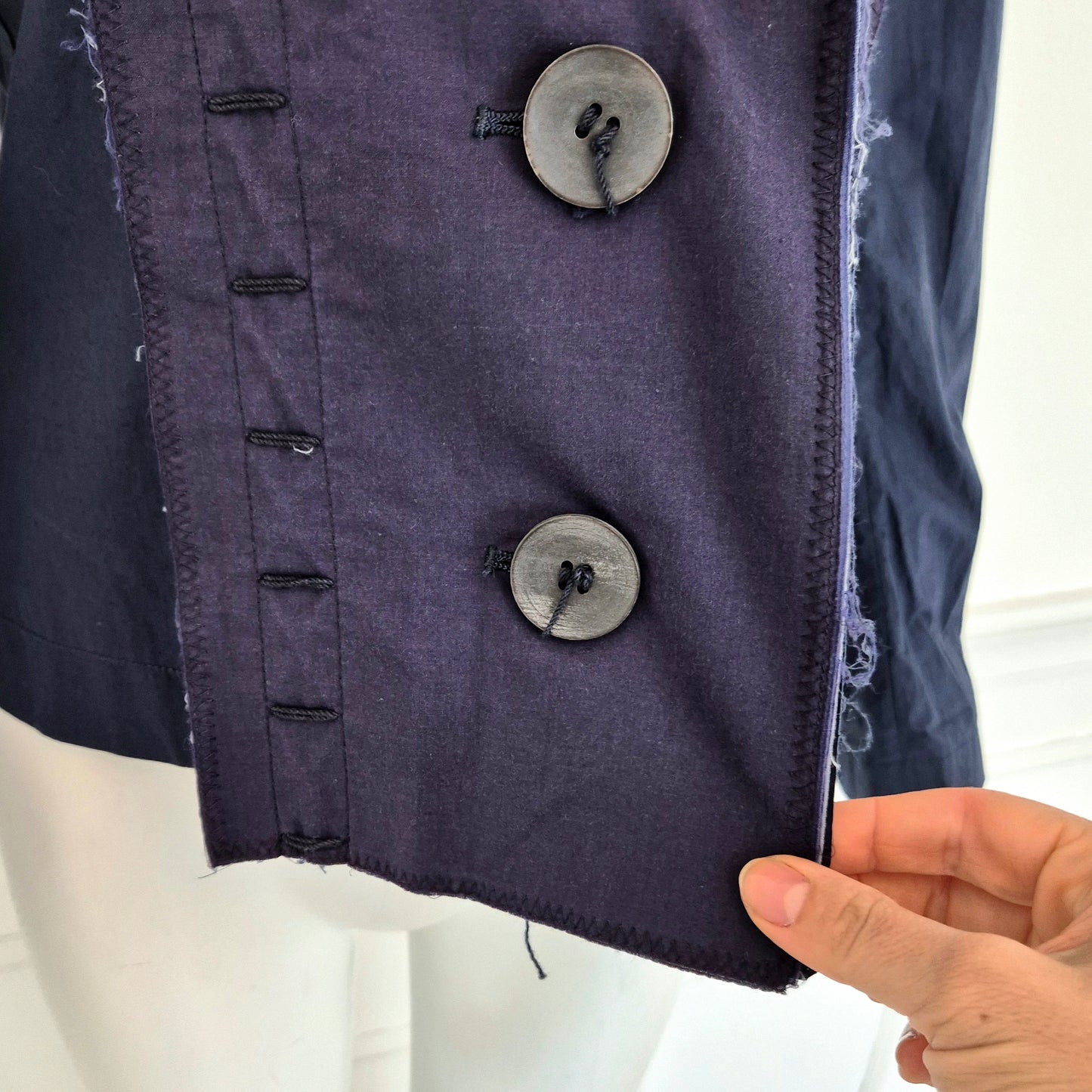 Issey Miyake | Giacca primaverile cotone blu