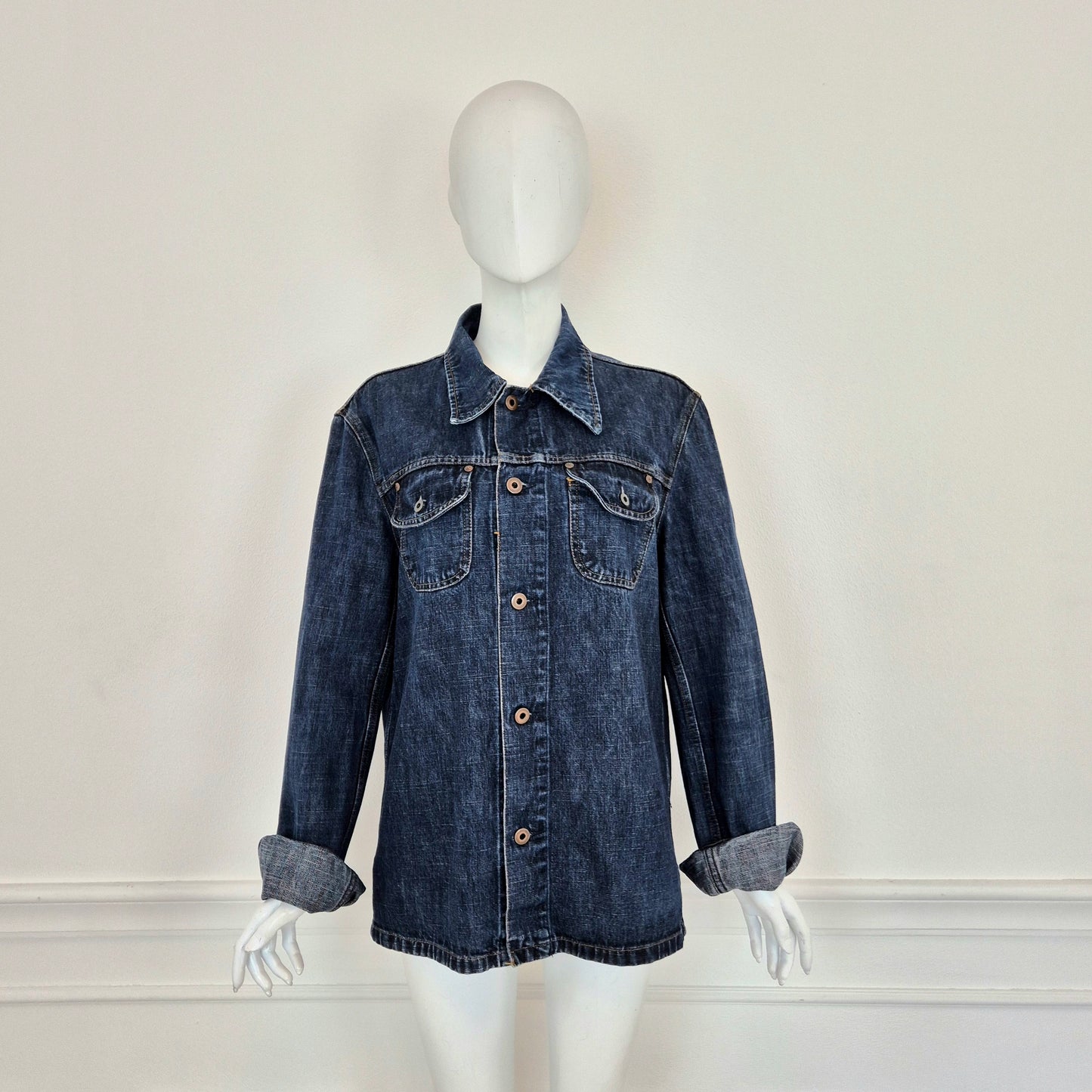 Miu Miu | Giacca - Camicia in denim fiammato 2001