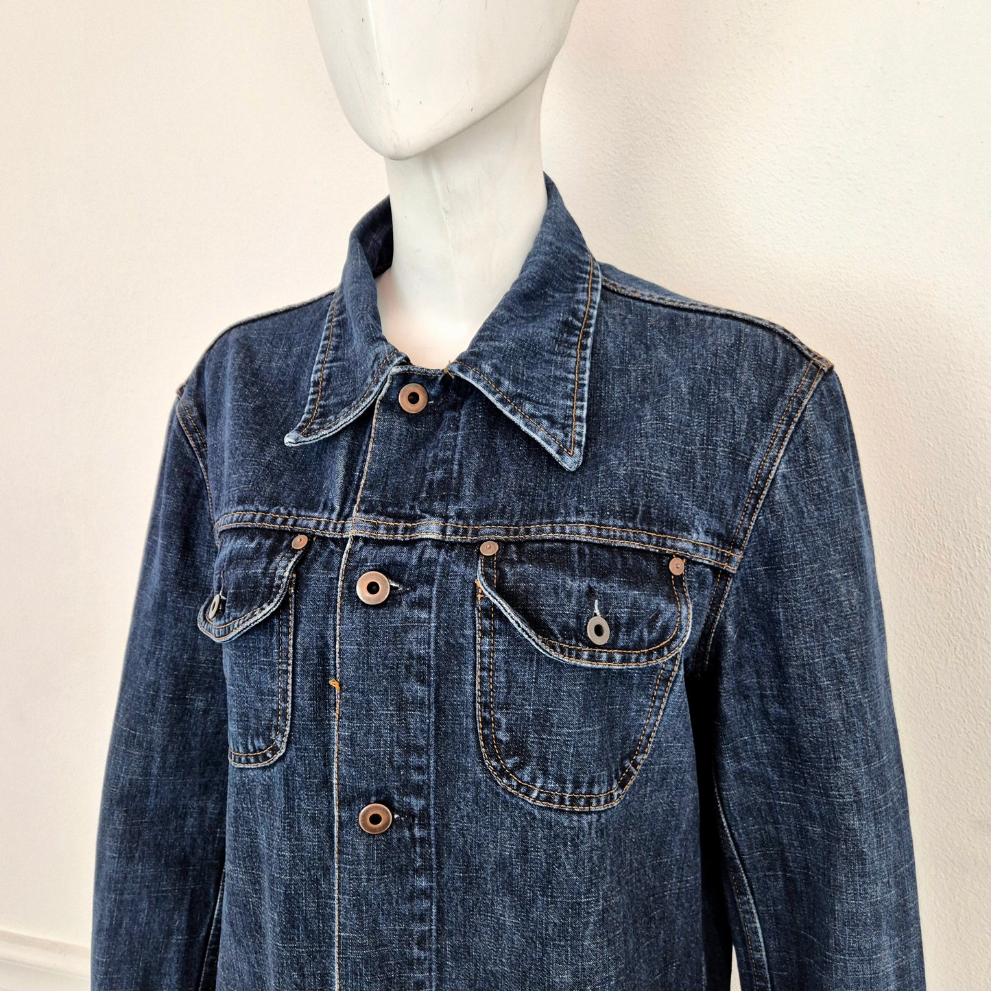 Miu Miu | Giacca - Camicia in denim fiammato 2001