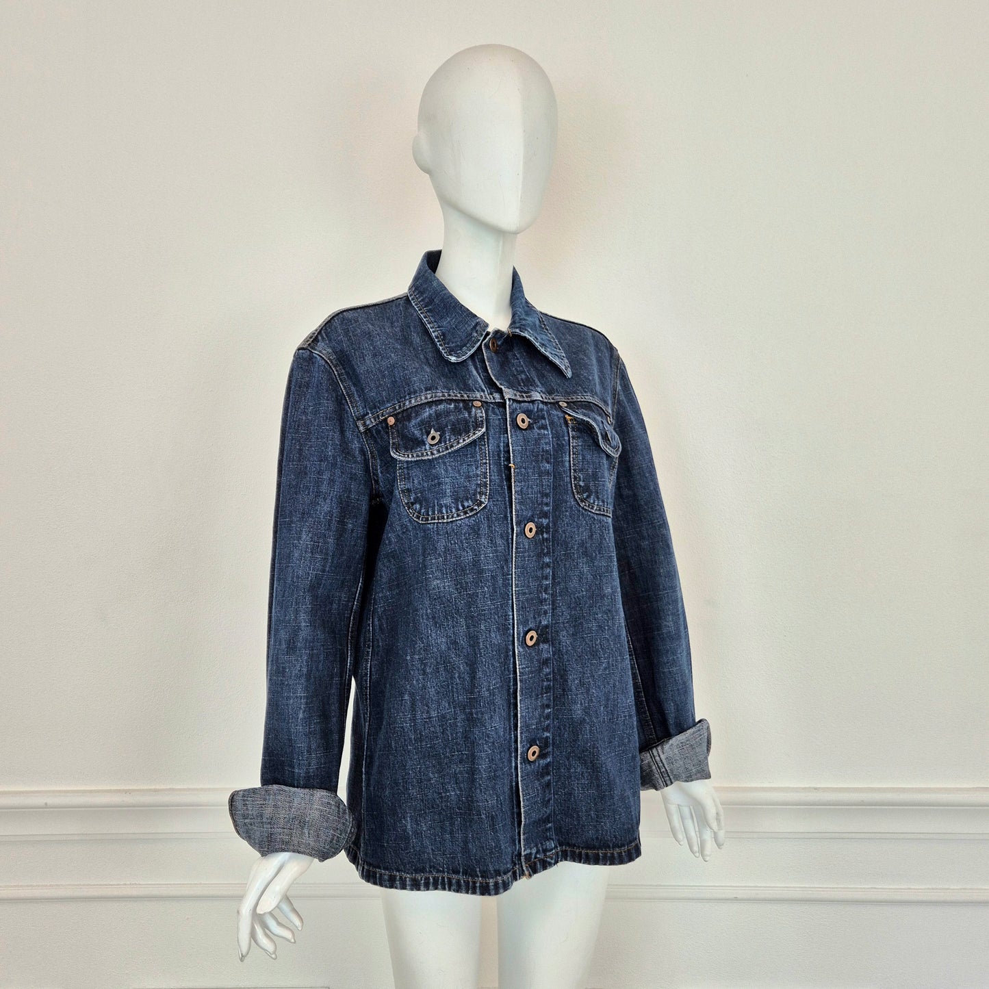 Miu Miu | Giacca - Camicia in denim fiammato 2001