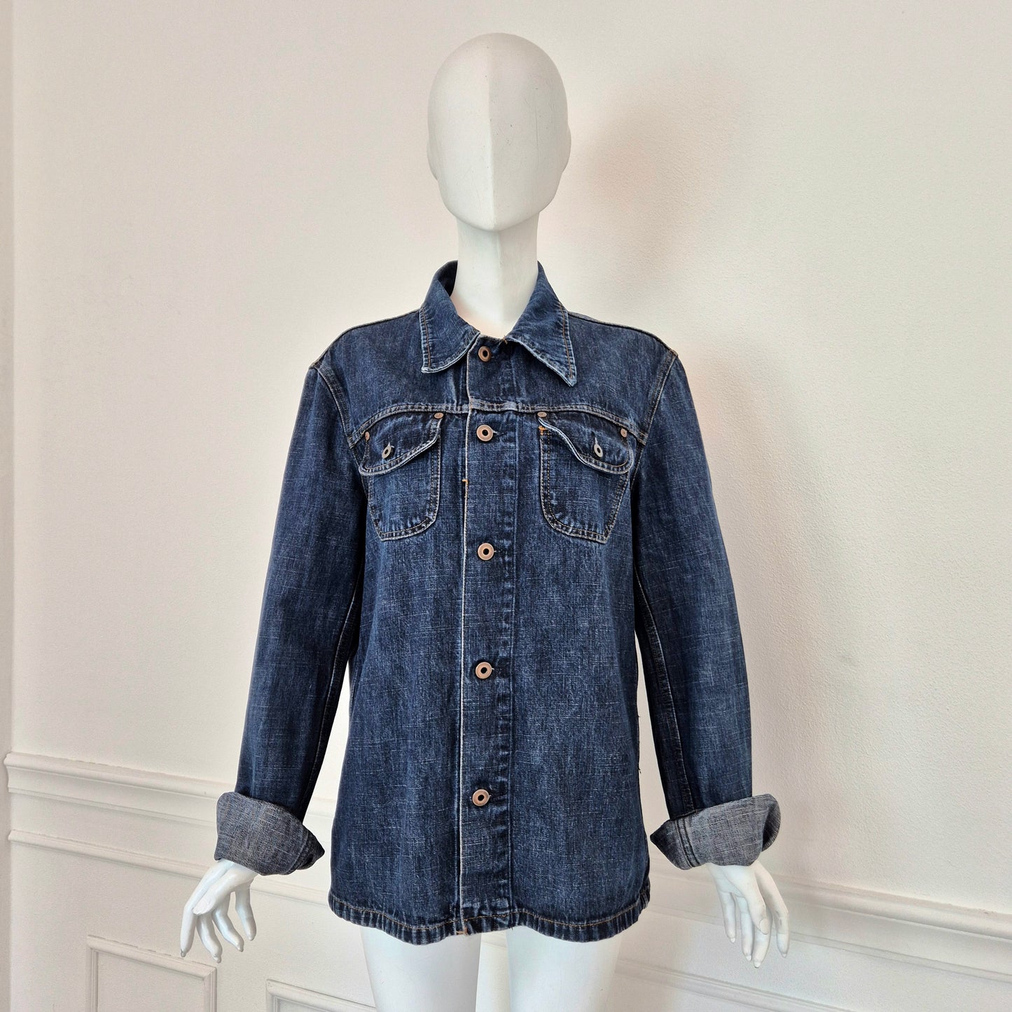 Miu Miu | Giacca - Camicia in denim fiammato 2001