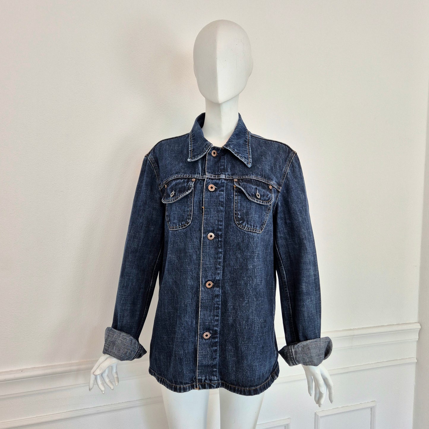 Miu Miu | Giacca - Camicia in denim fiammato 2001