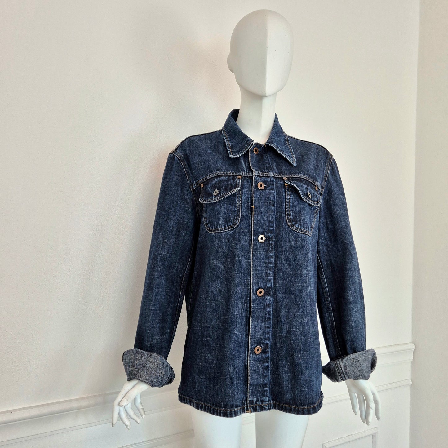 Miu Miu | Giacca - Camicia in denim fiammato 2001