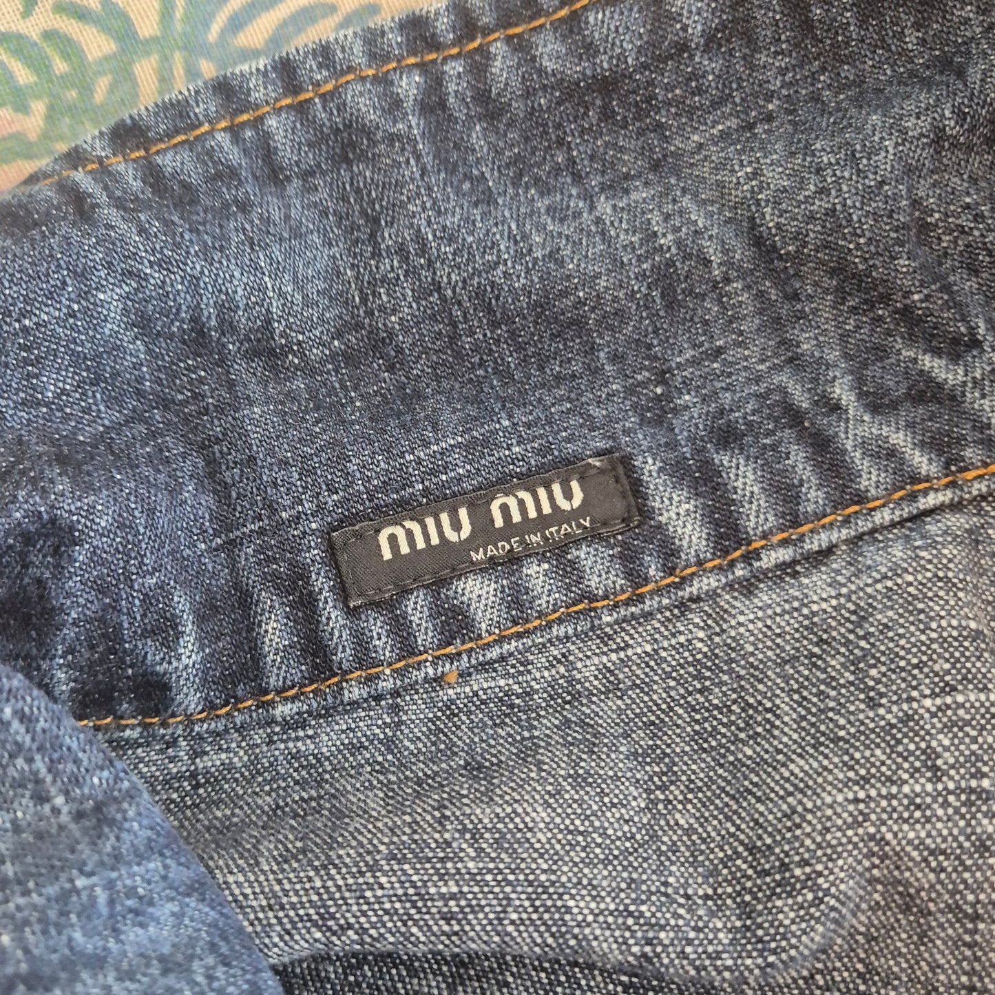 Miu Miu | Giacca - Camicia in denim fiammato 2001