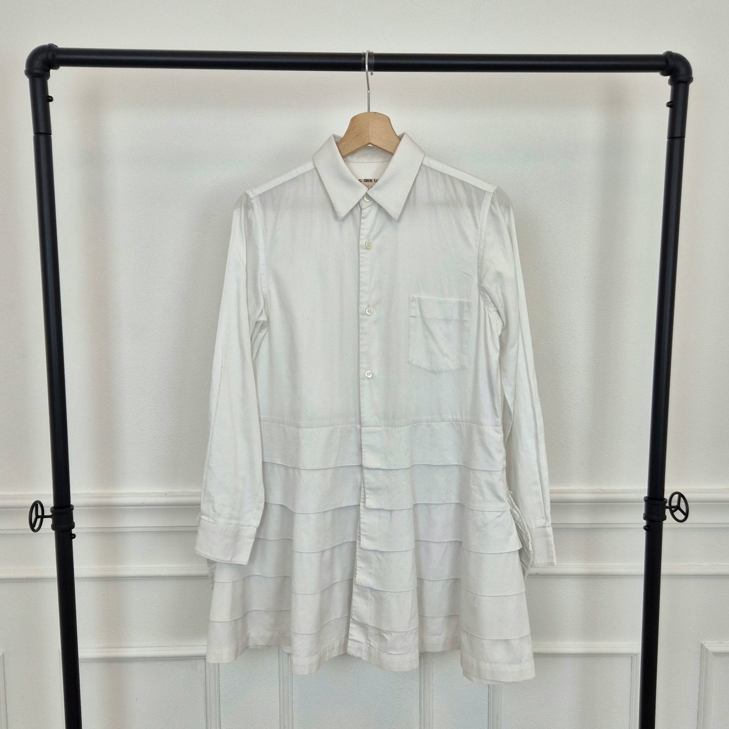 Comme des Garçons | Maxi camicia - vestito in cotone bianco