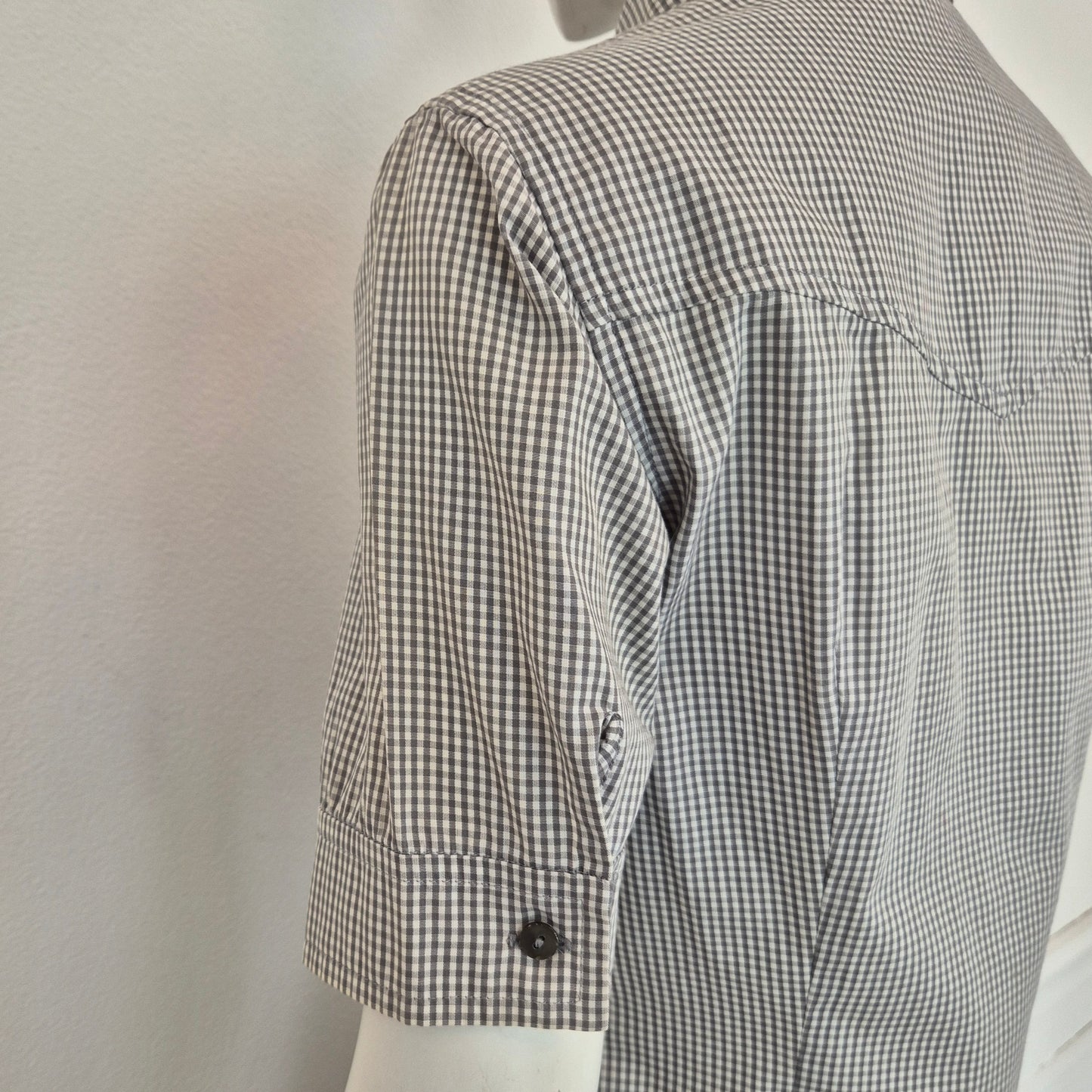 Miu Miu | Abito cotone vichy bianco-grigio