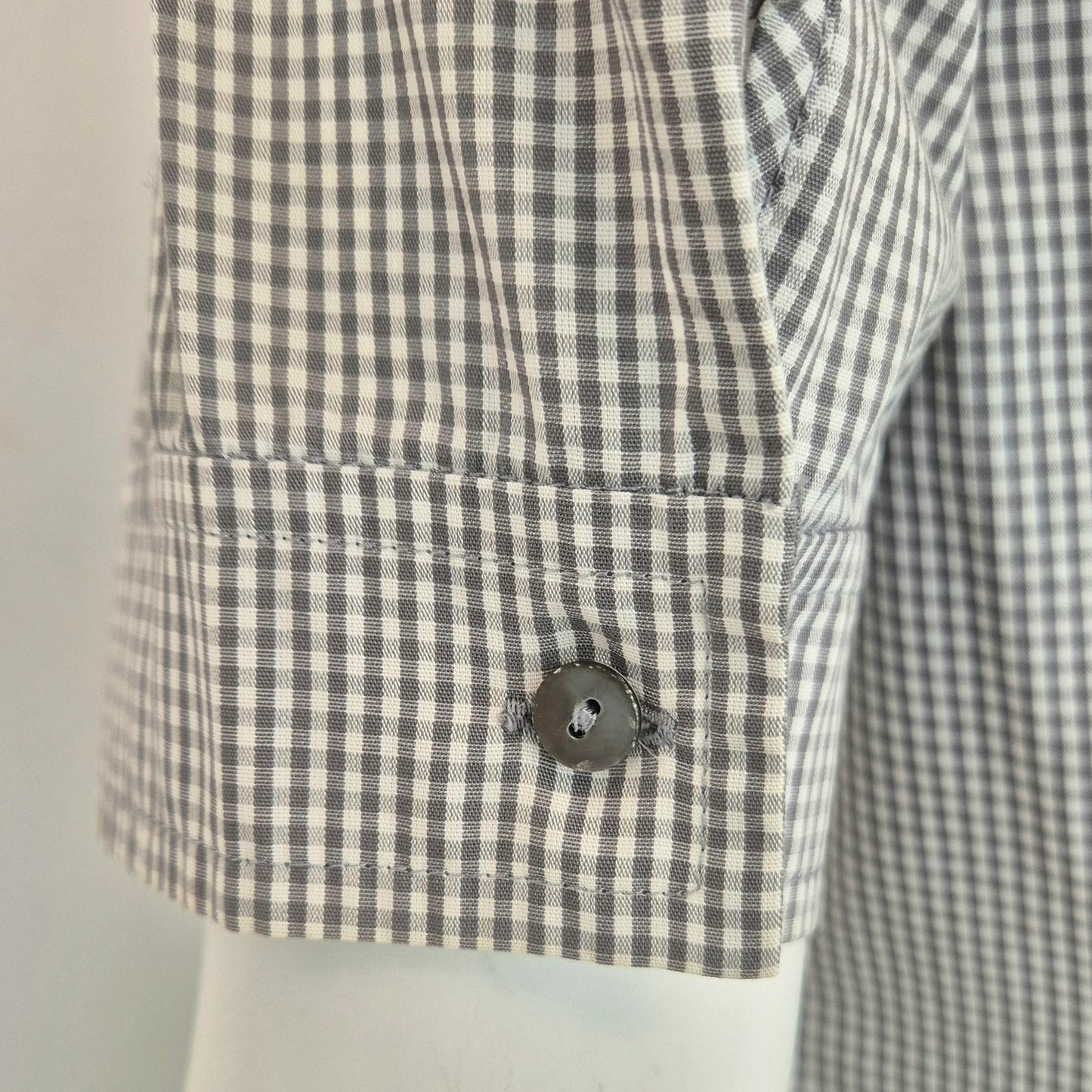 Miu Miu | Abito cotone vichy bianco-grigio