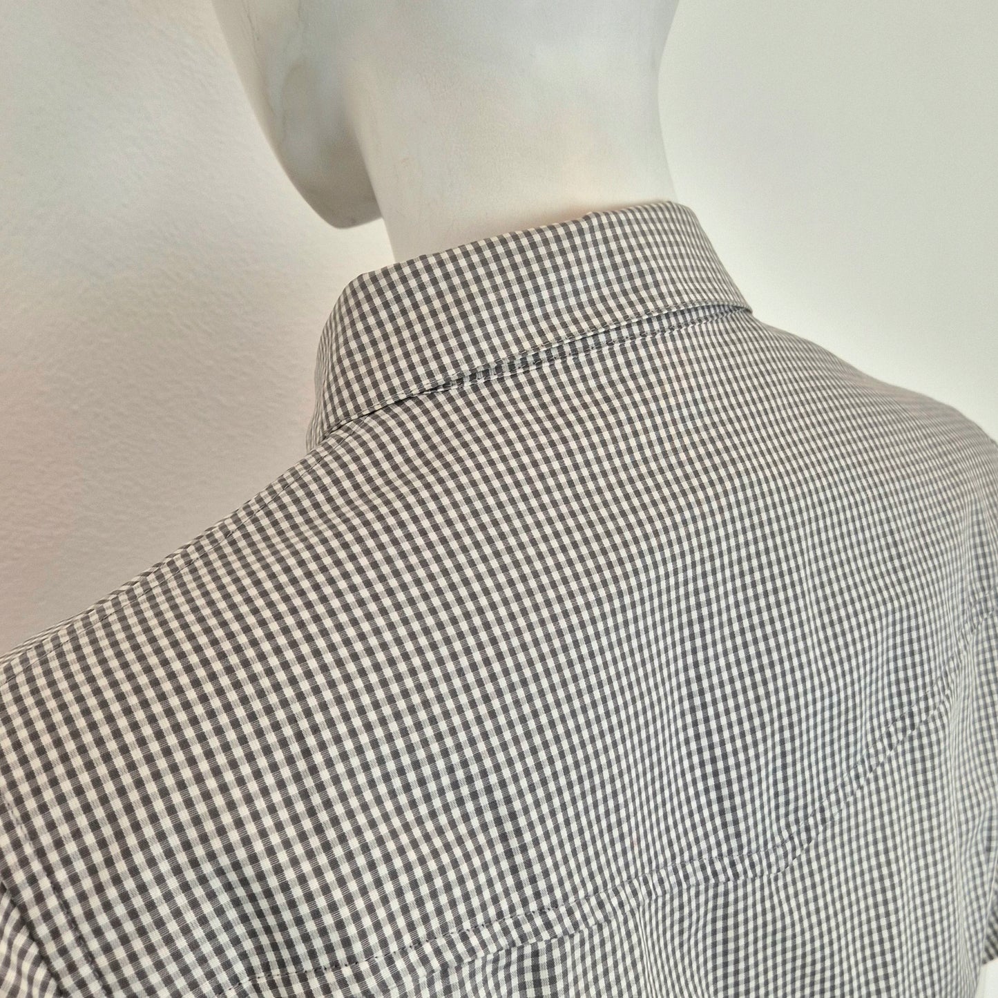 Miu Miu | Abito cotone vichy bianco-grigio
