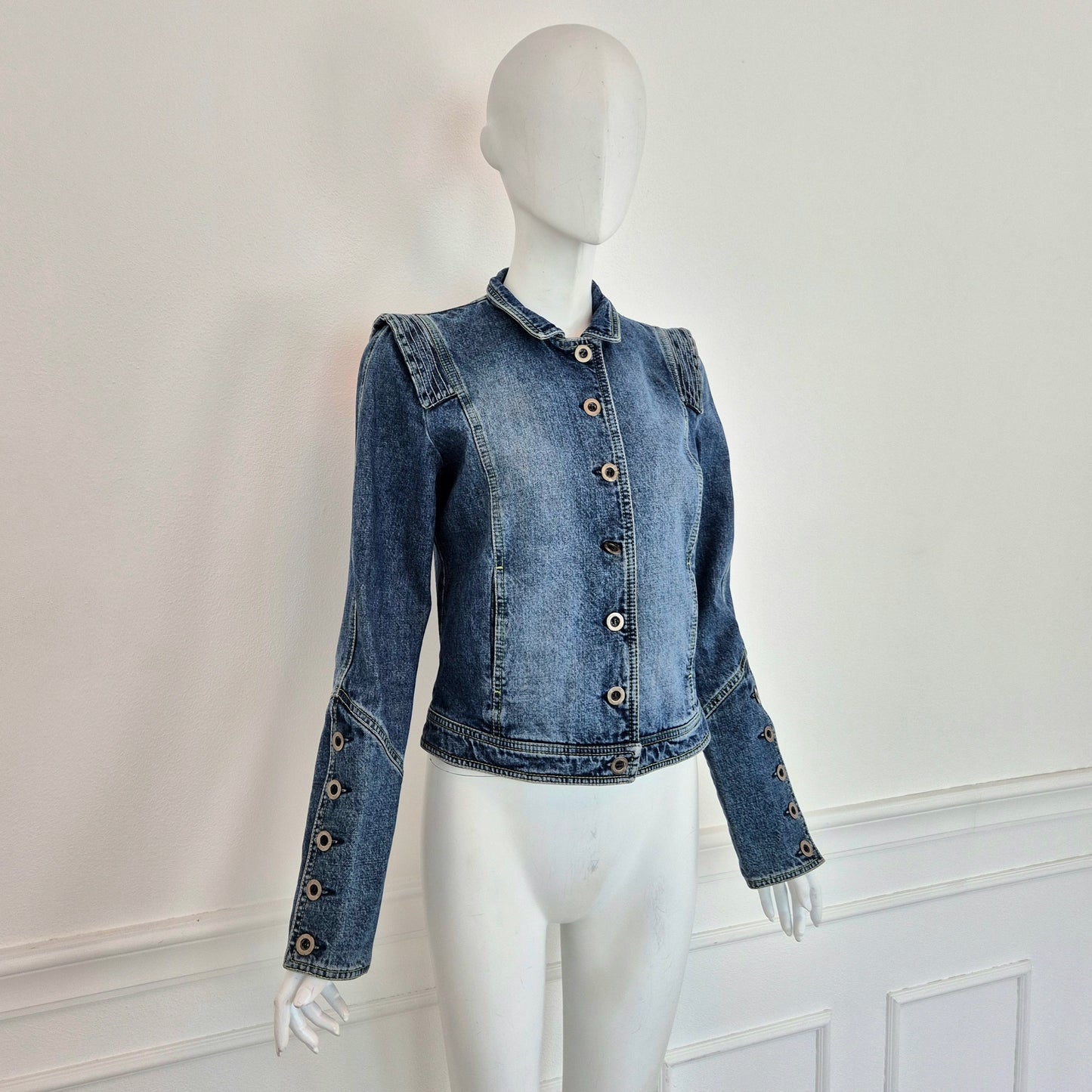 Kenzo | Giubbino in denim con papavero