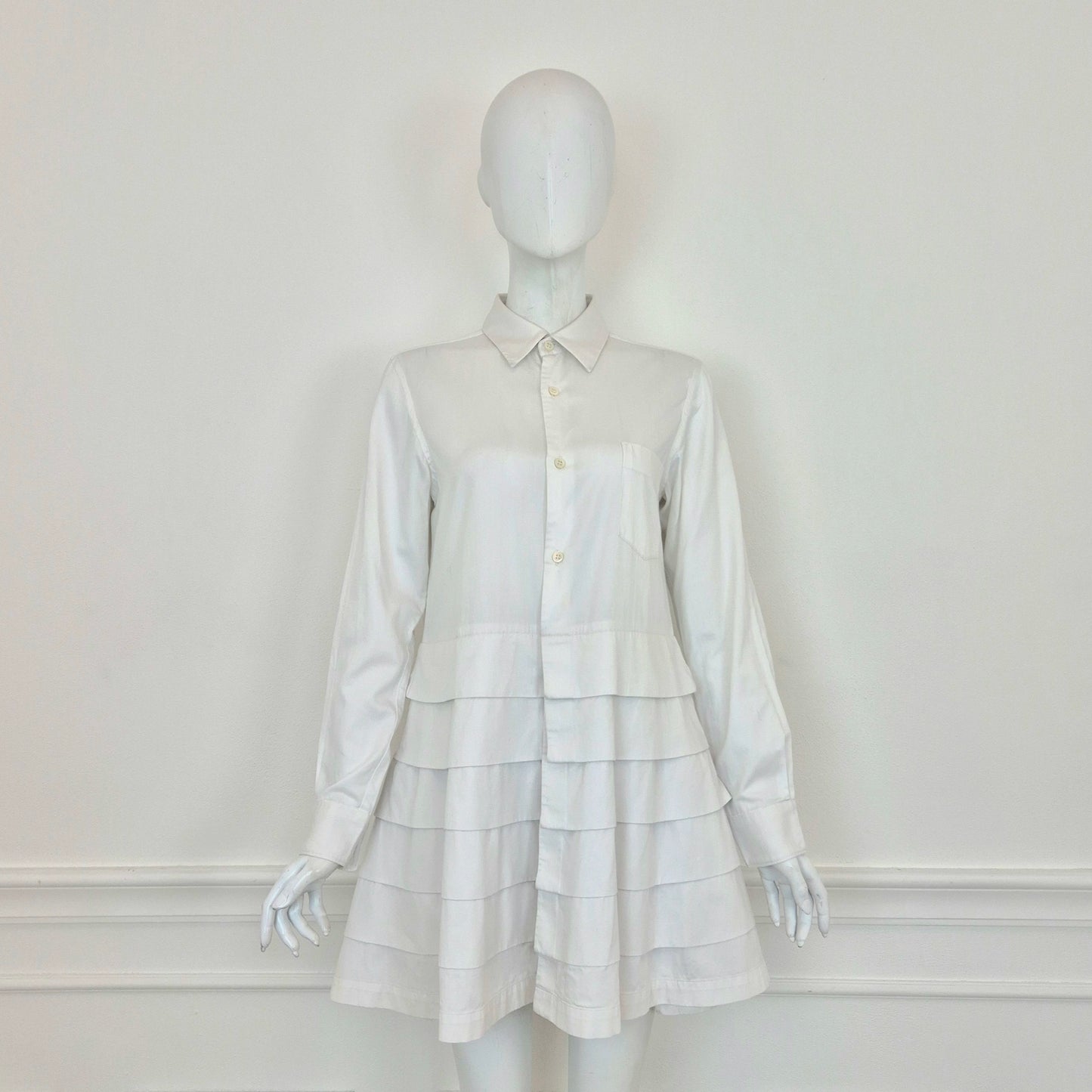 Comme des Garçons | Maxi camicia - vestito in cotone bianco