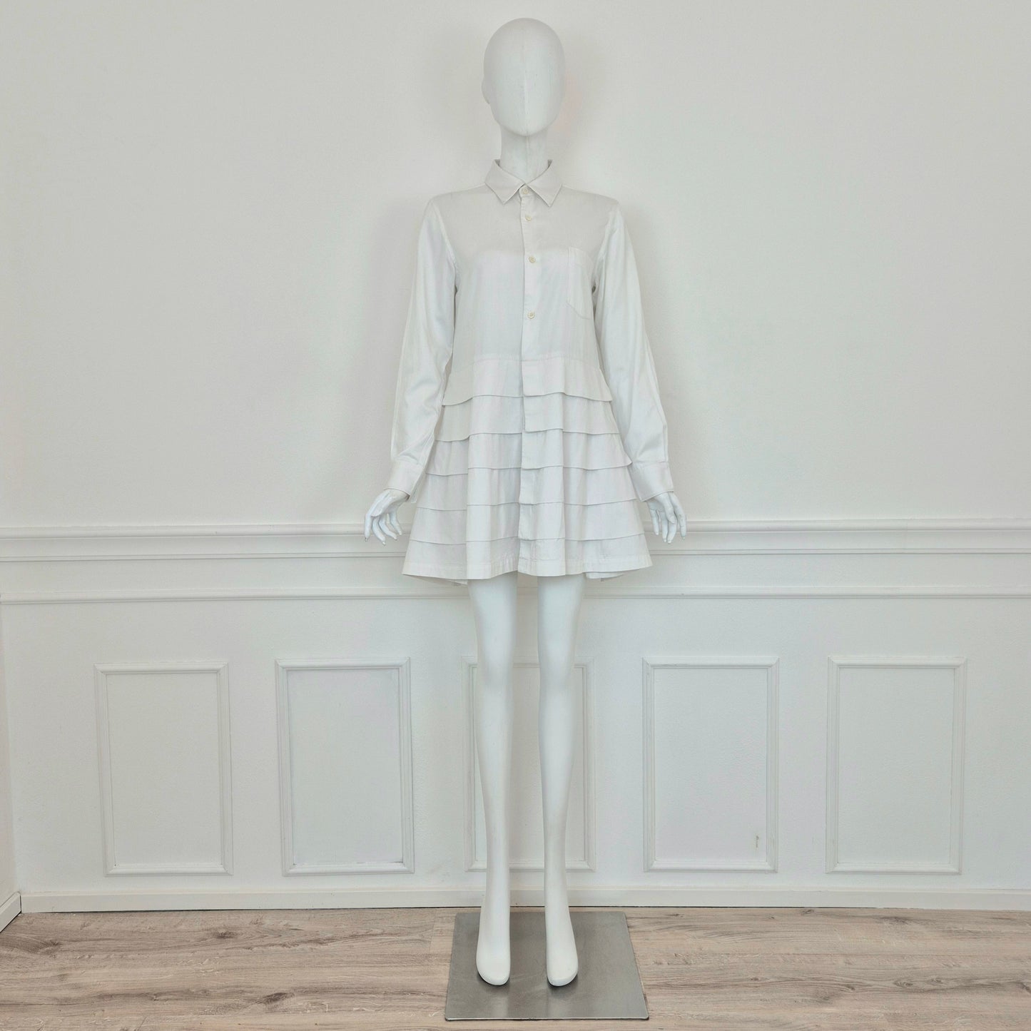 Comme des Garçons | Maxi camicia - vestito in cotone bianco