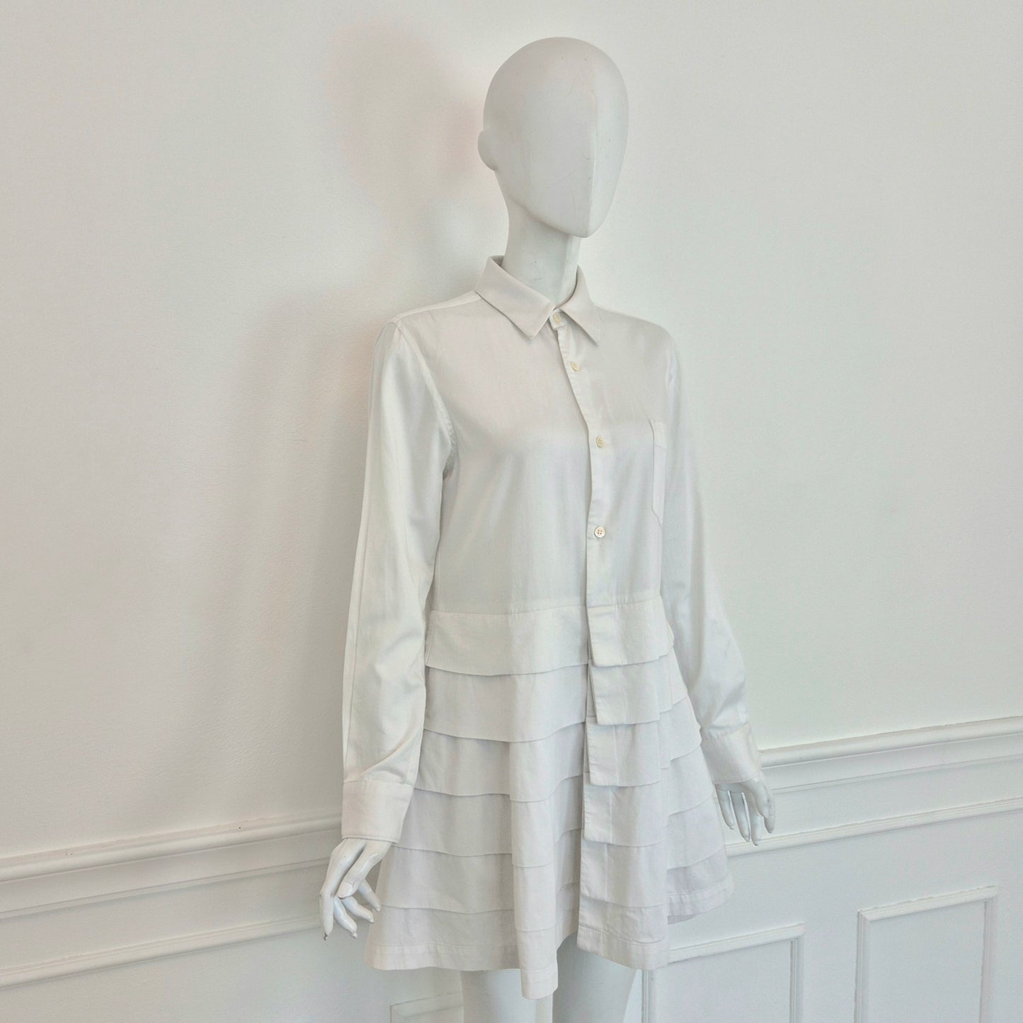 Comme des Garçons | Maxi camicia - vestito in cotone bianco