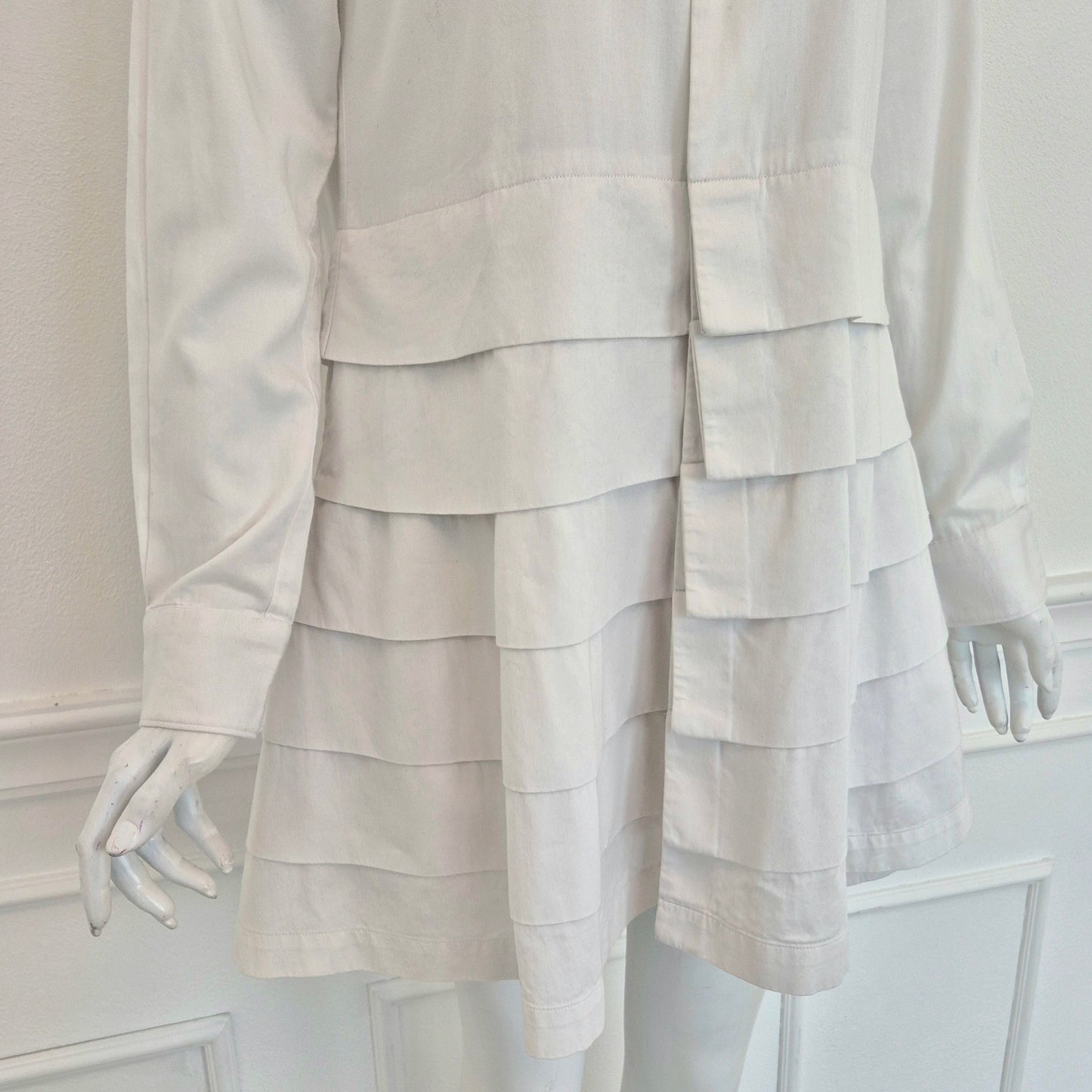 Comme des Garçons | Maxi camicia - vestito in cotone bianco