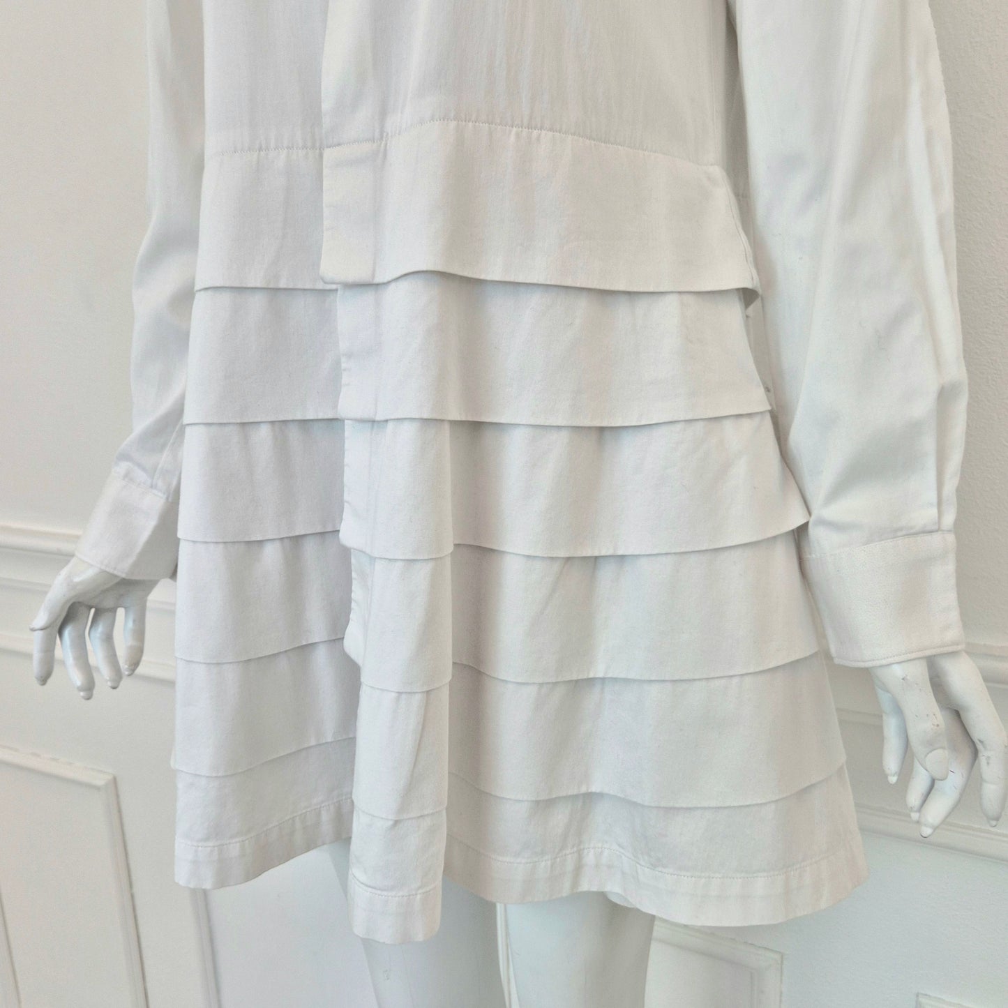Comme des Garçons | Maxi camicia - vestito in cotone bianco