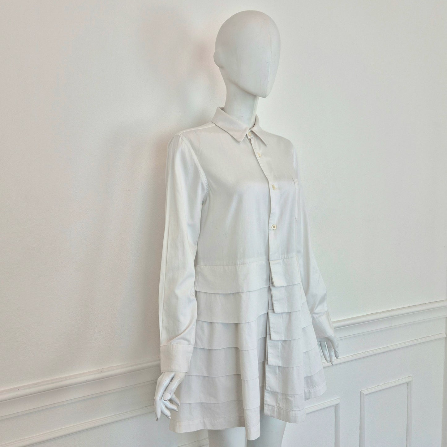 Comme des Garçons | Maxi camicia - vestito in cotone bianco