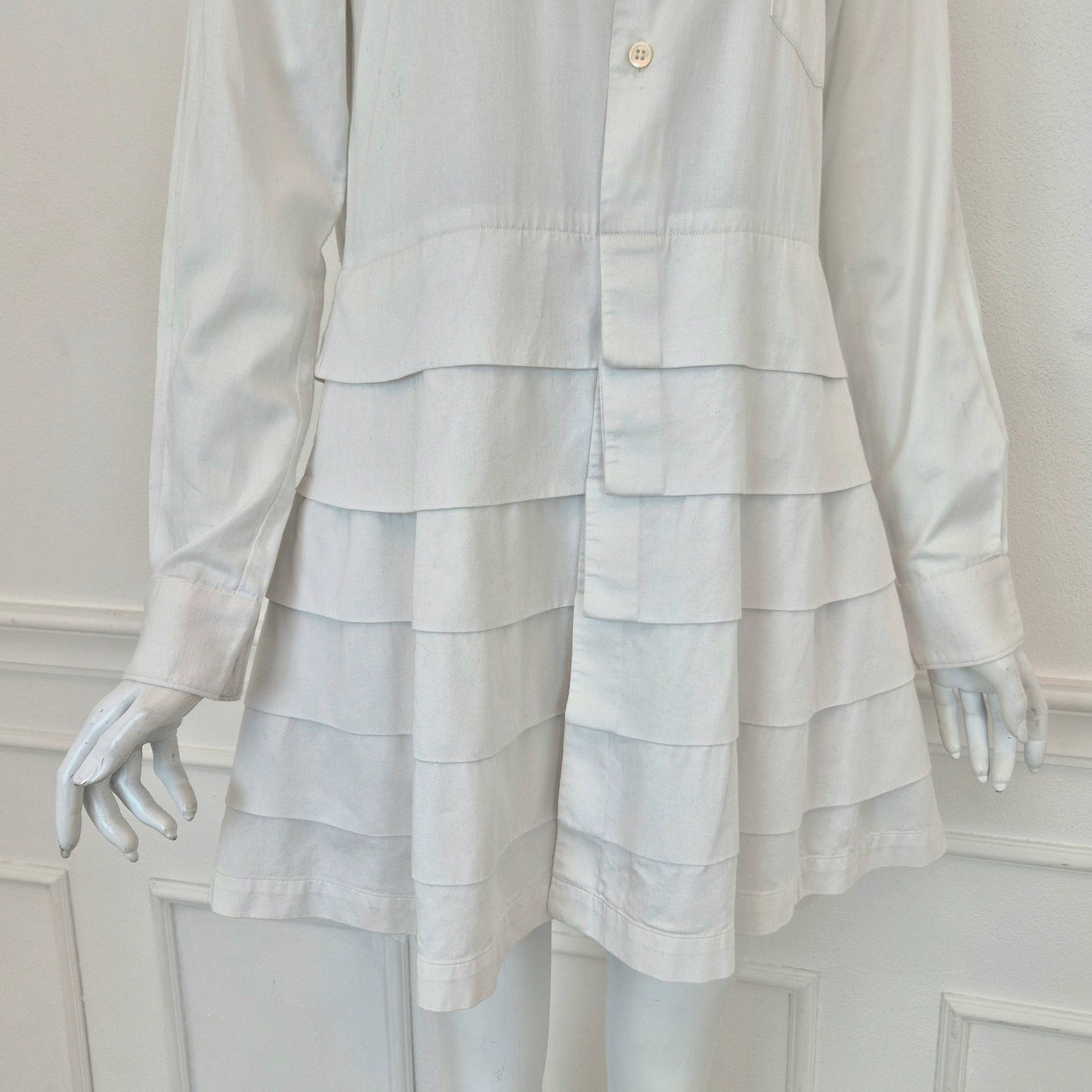 Comme des Garçons | Maxi camicia - vestito in cotone bianco