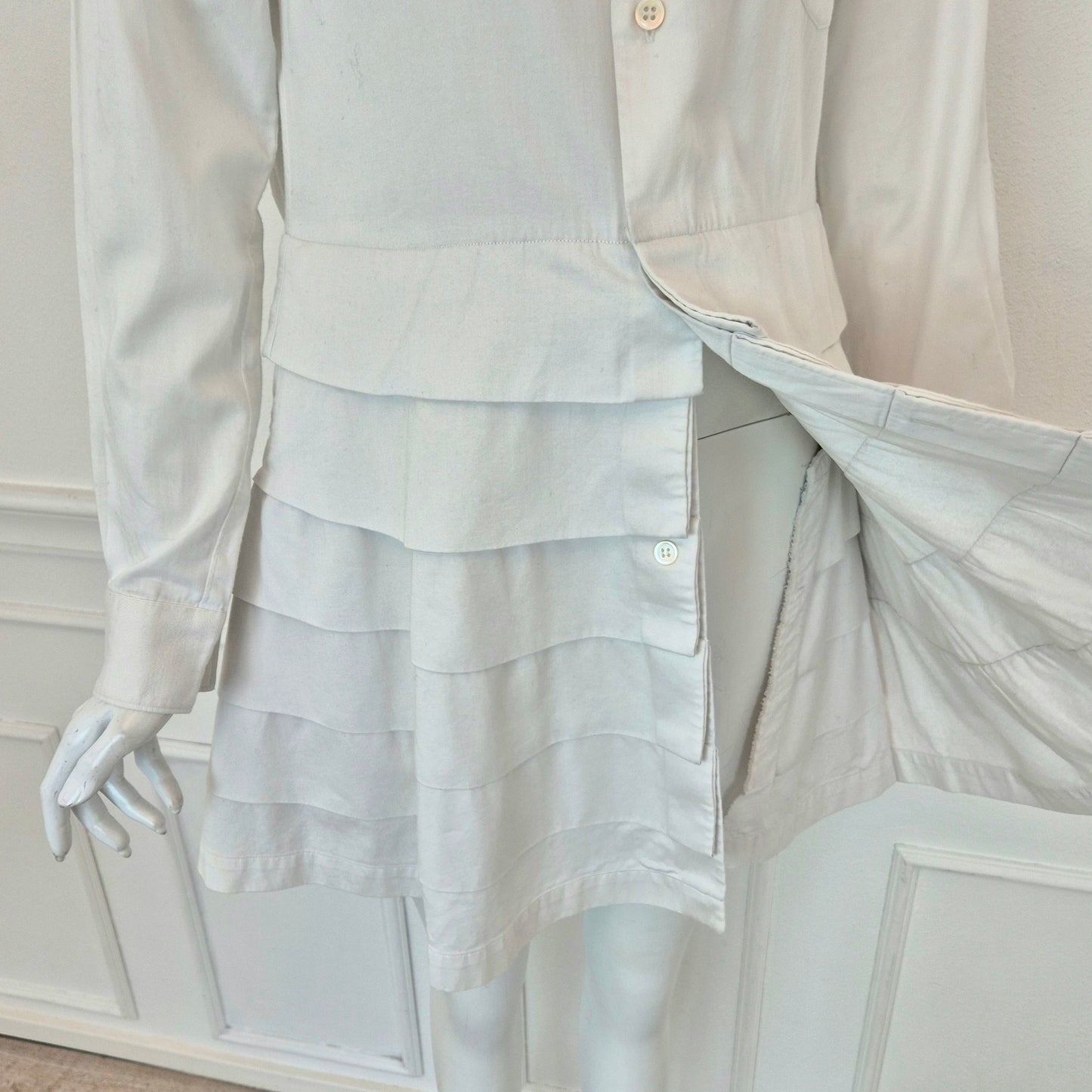 Comme des Garçons | Maxi camicia - vestito in cotone bianco