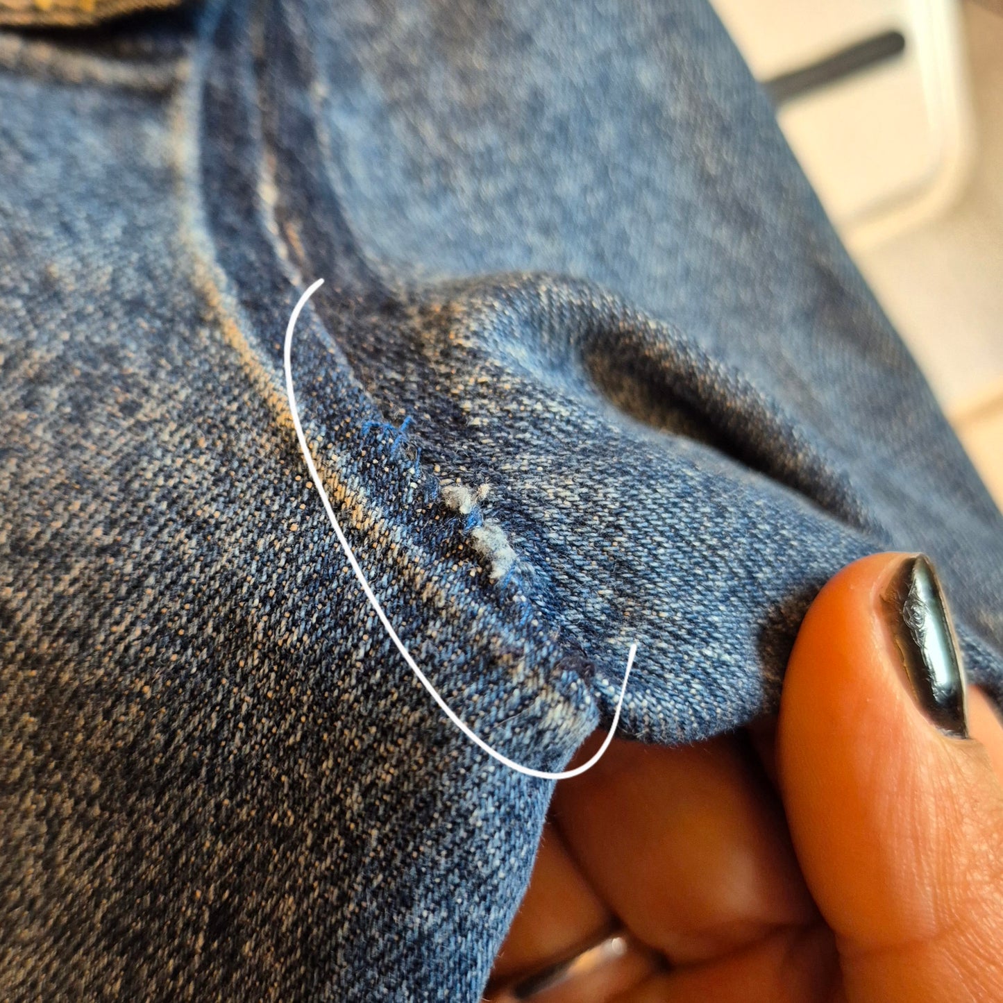 Kenzo | Giubbino in denim con papavero