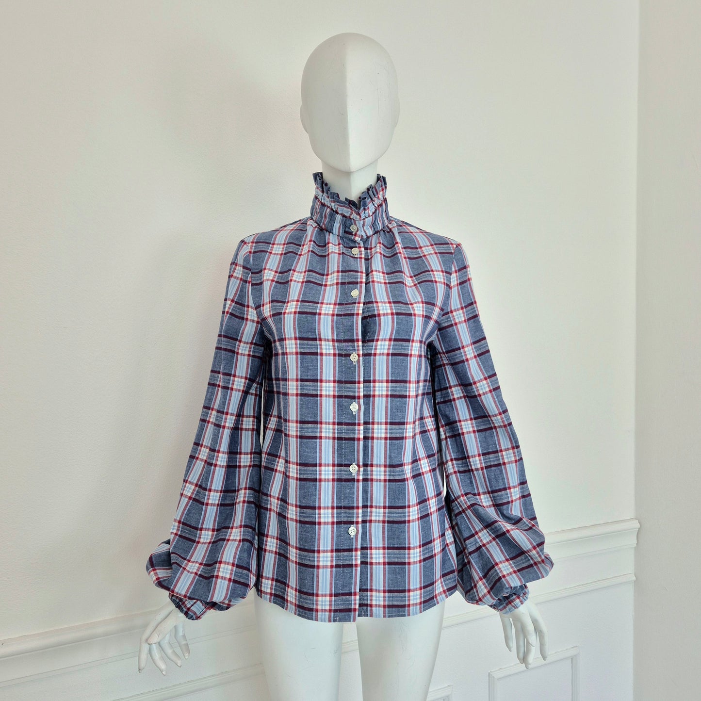 Stella Jean | Camicia stampa check manica ampia