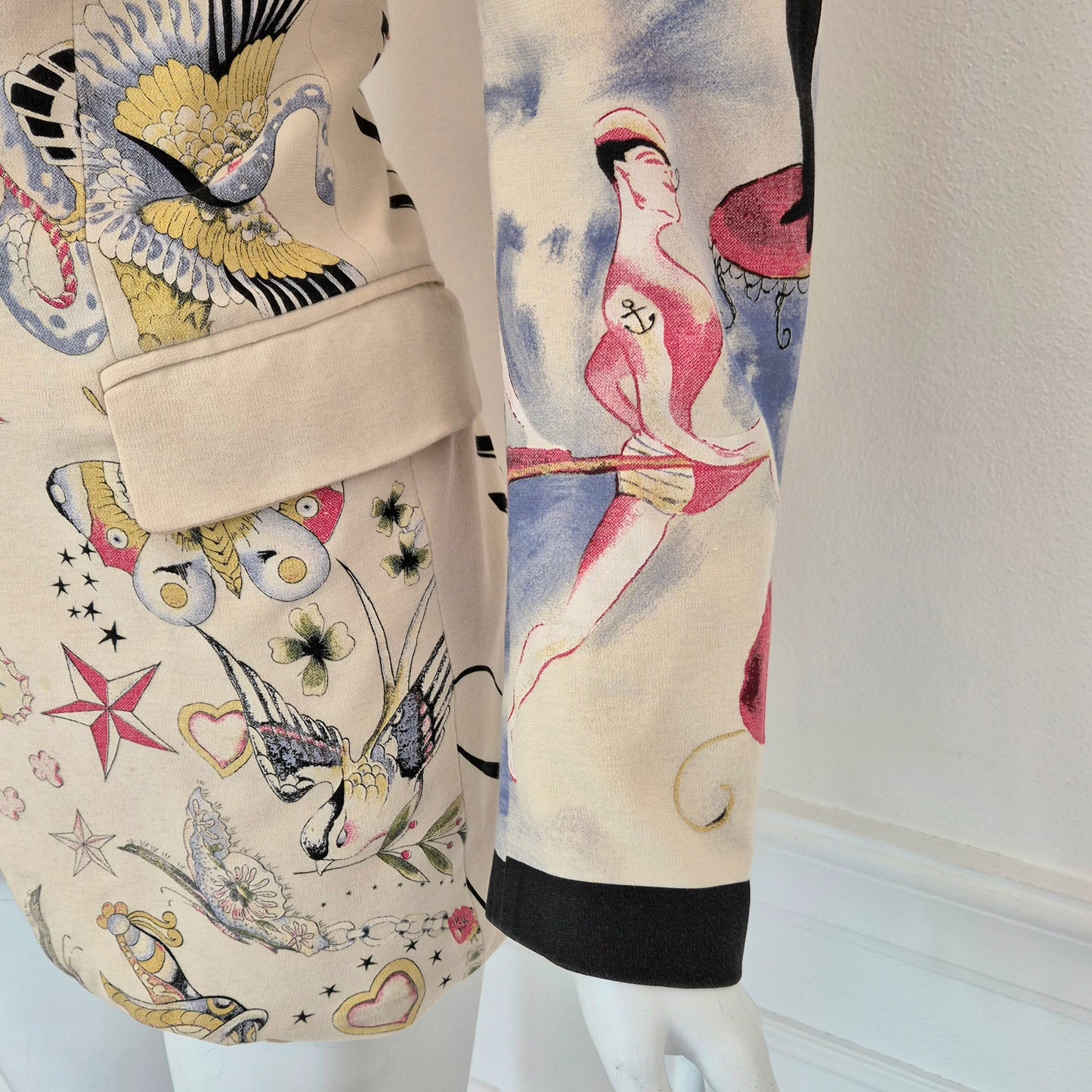 Moschino | Giacca panna con disegni