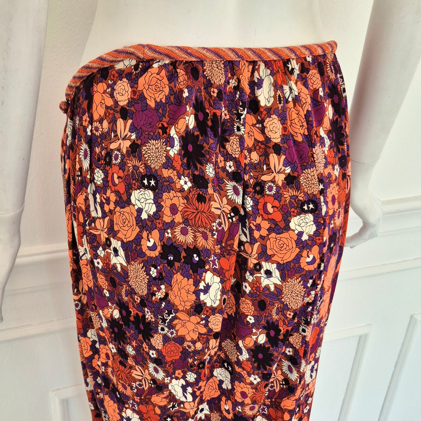Callaghan by Gianni Versace | Gonna in viscosa fantasia fiori e righe