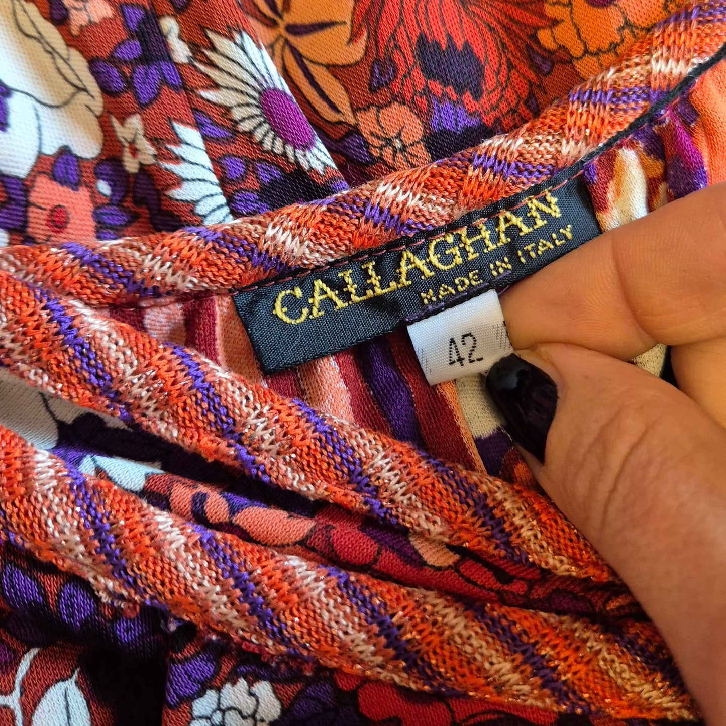 Callaghan by Gianni Versace | Gonna in viscosa fantasia fiori e righe