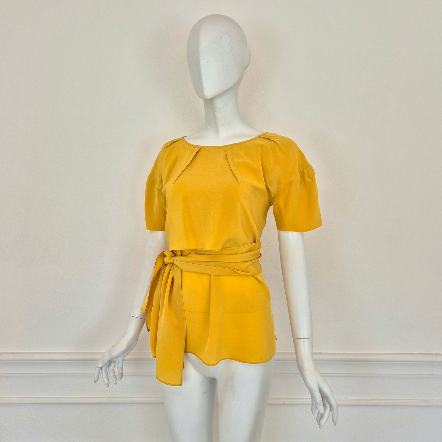 Miu Miu | Blusa gialla pura seta