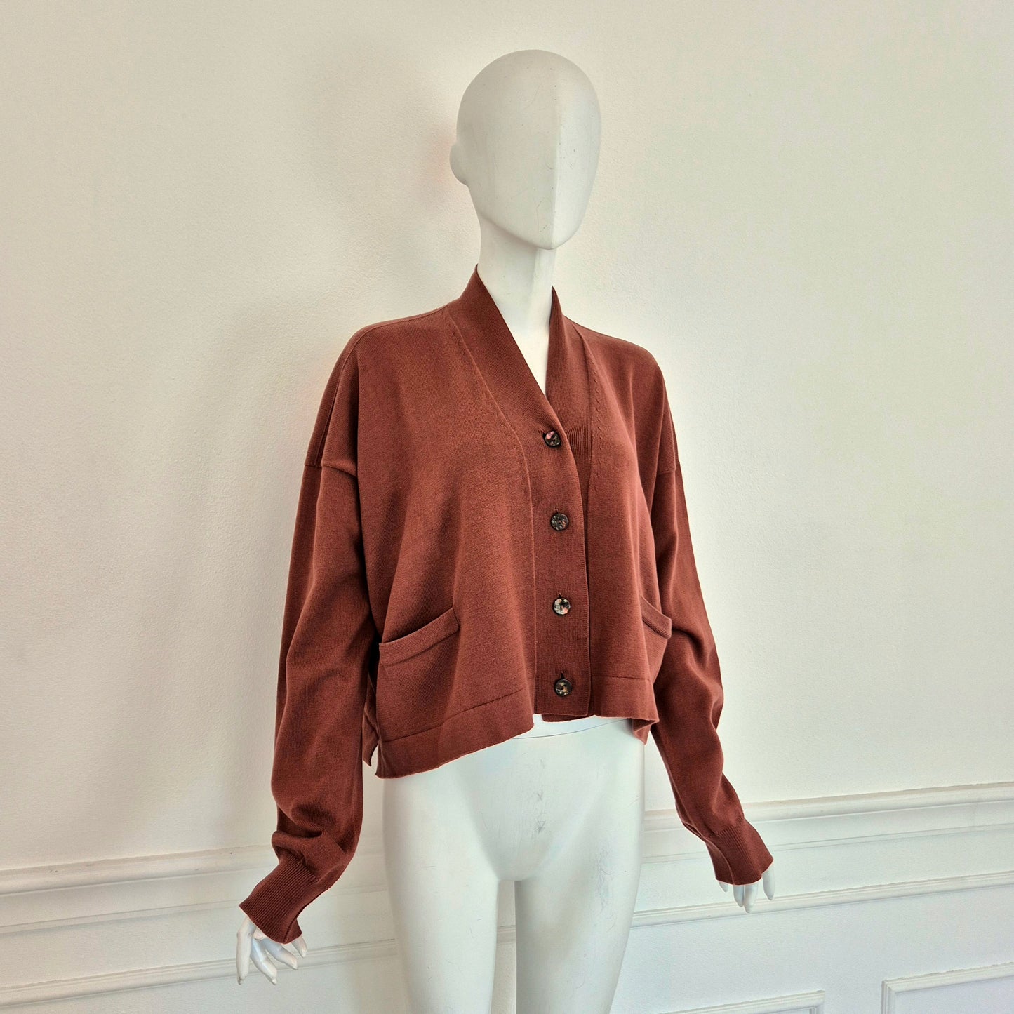 Romeo Gigli | Cardigan cotone terracotta