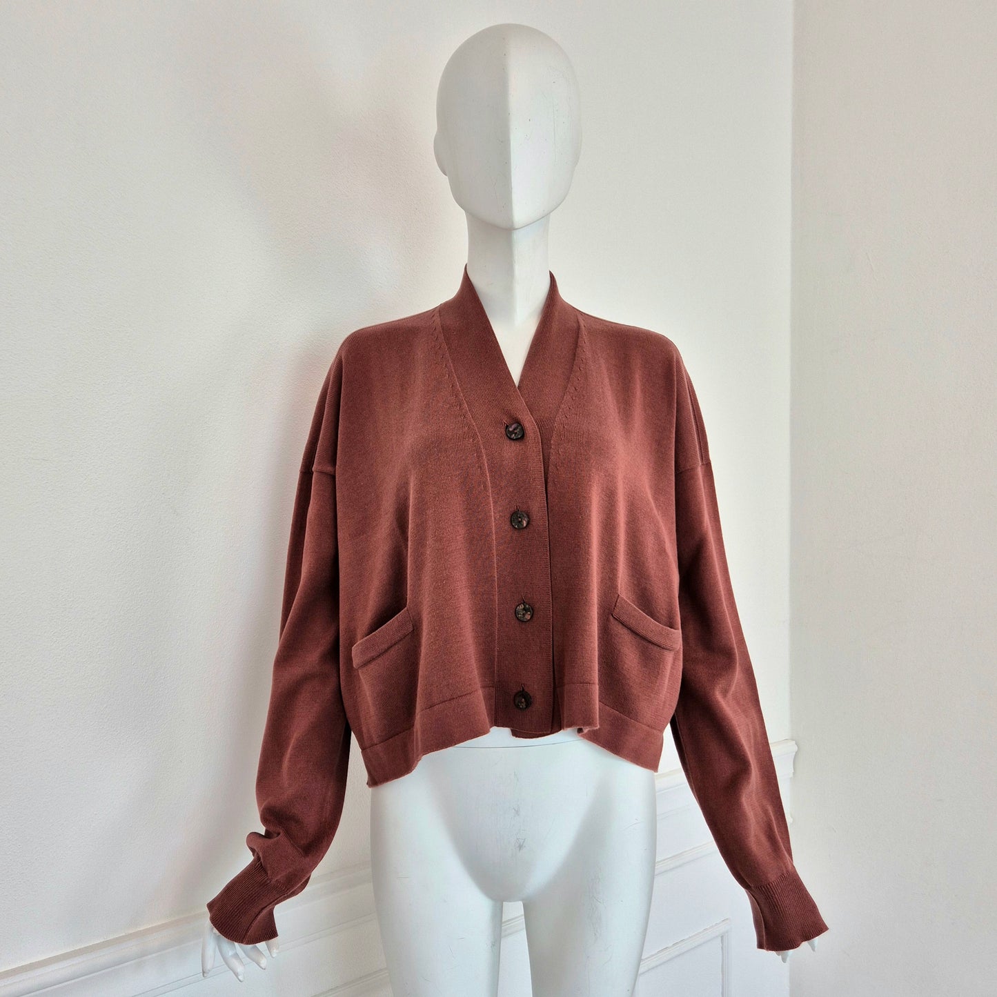 Romeo Gigli | Cardigan cotone terracotta