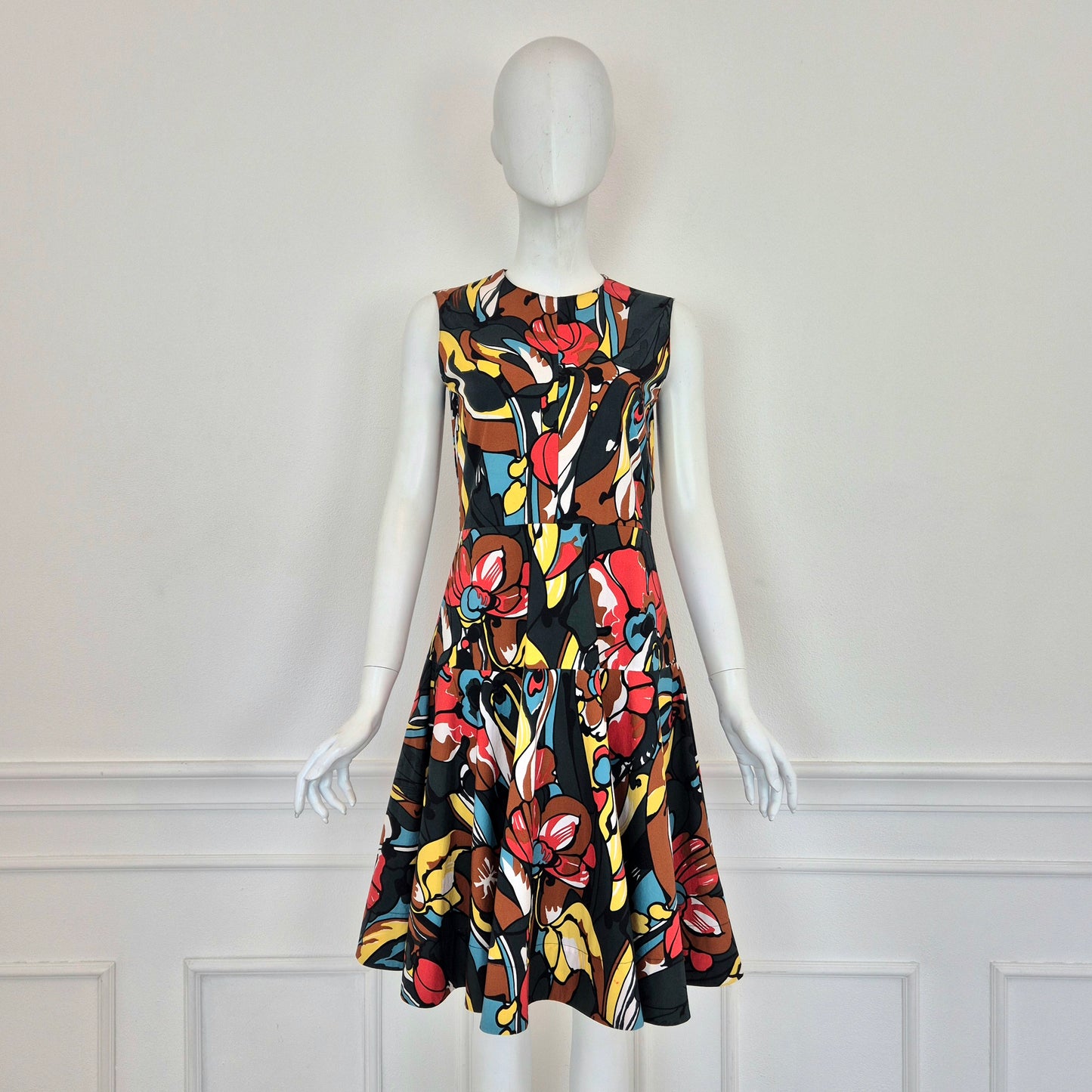 Marni | Abito cotone multicolor stampa floreale