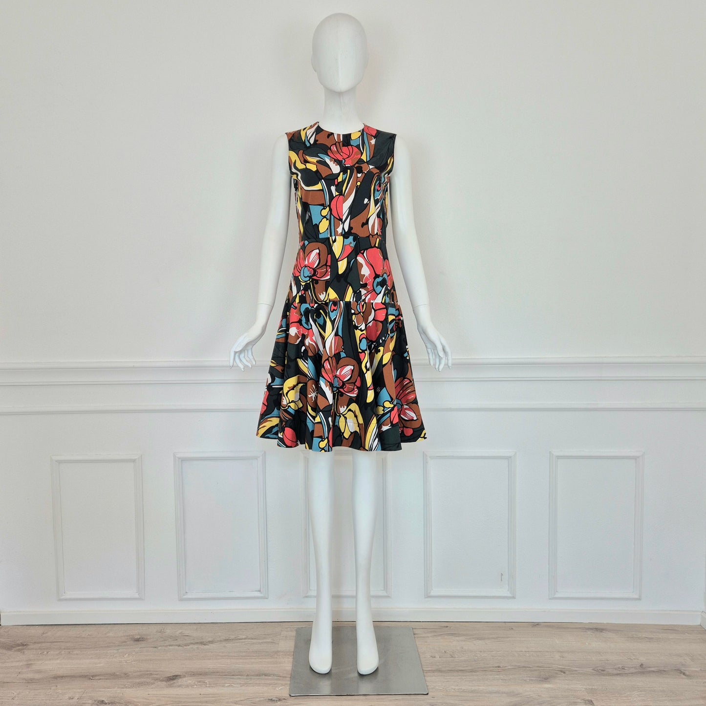 Marni | Abito cotone multicolor stampa floreale