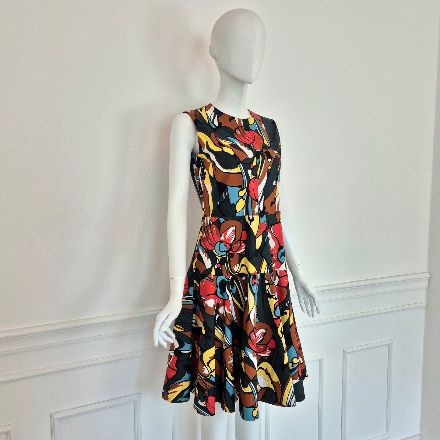 Marni | Abito cotone multicolor stampa floreale
