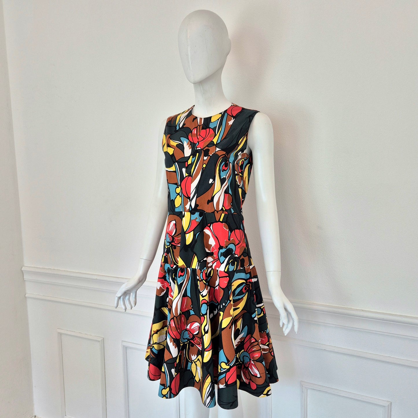 Marni | Abito cotone multicolor stampa floreale