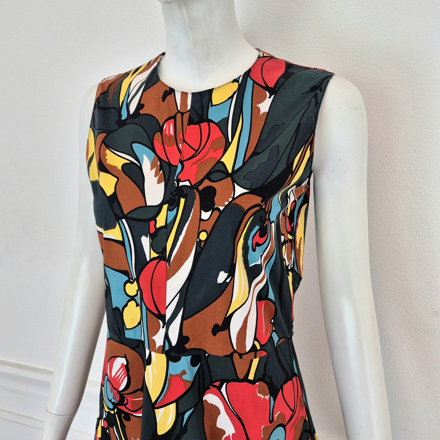 Marni | Abito cotone multicolor stampa floreale