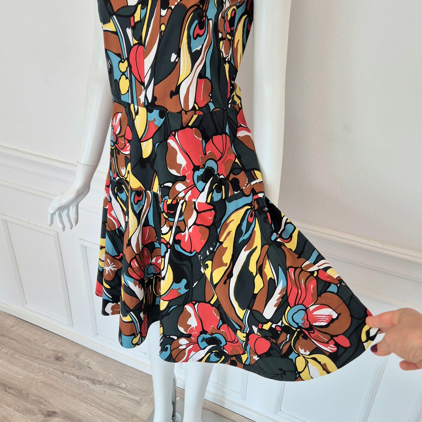 Marni | Abito cotone multicolor stampa floreale