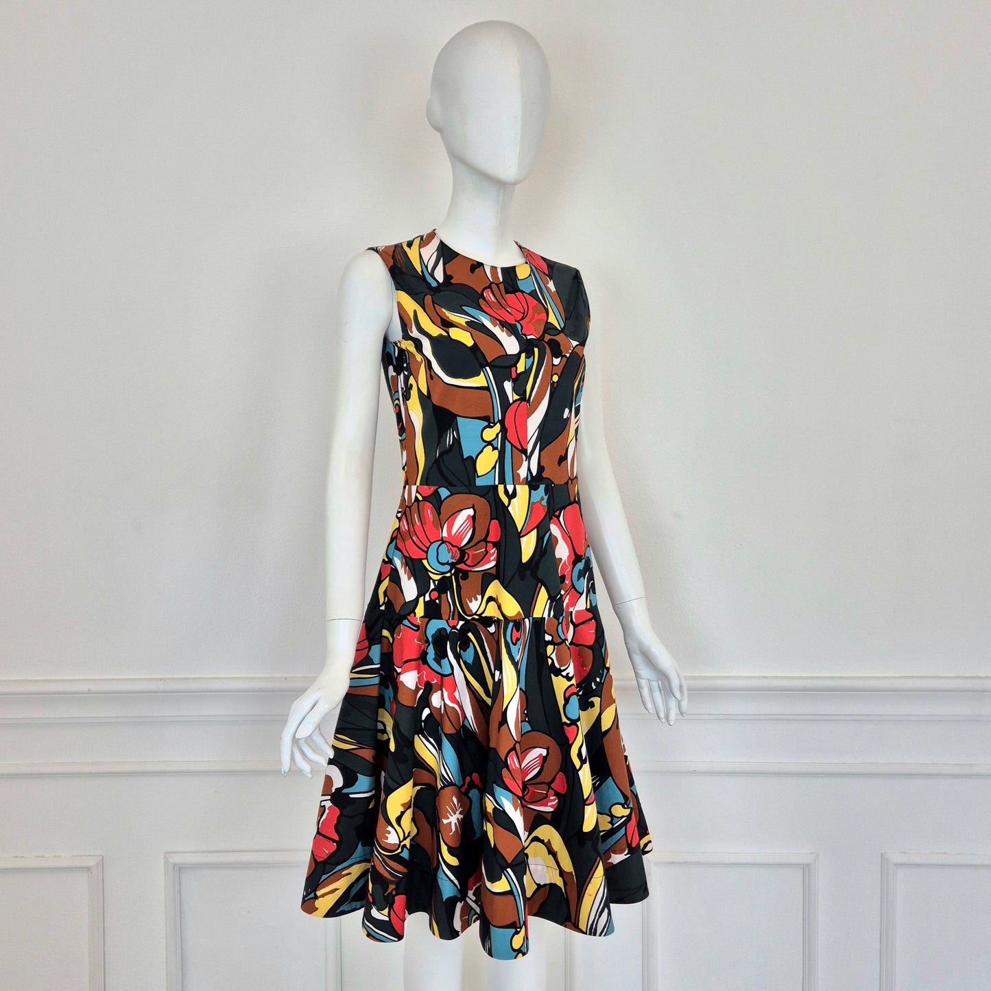 Marni | Abito cotone multicolor stampa floreale
