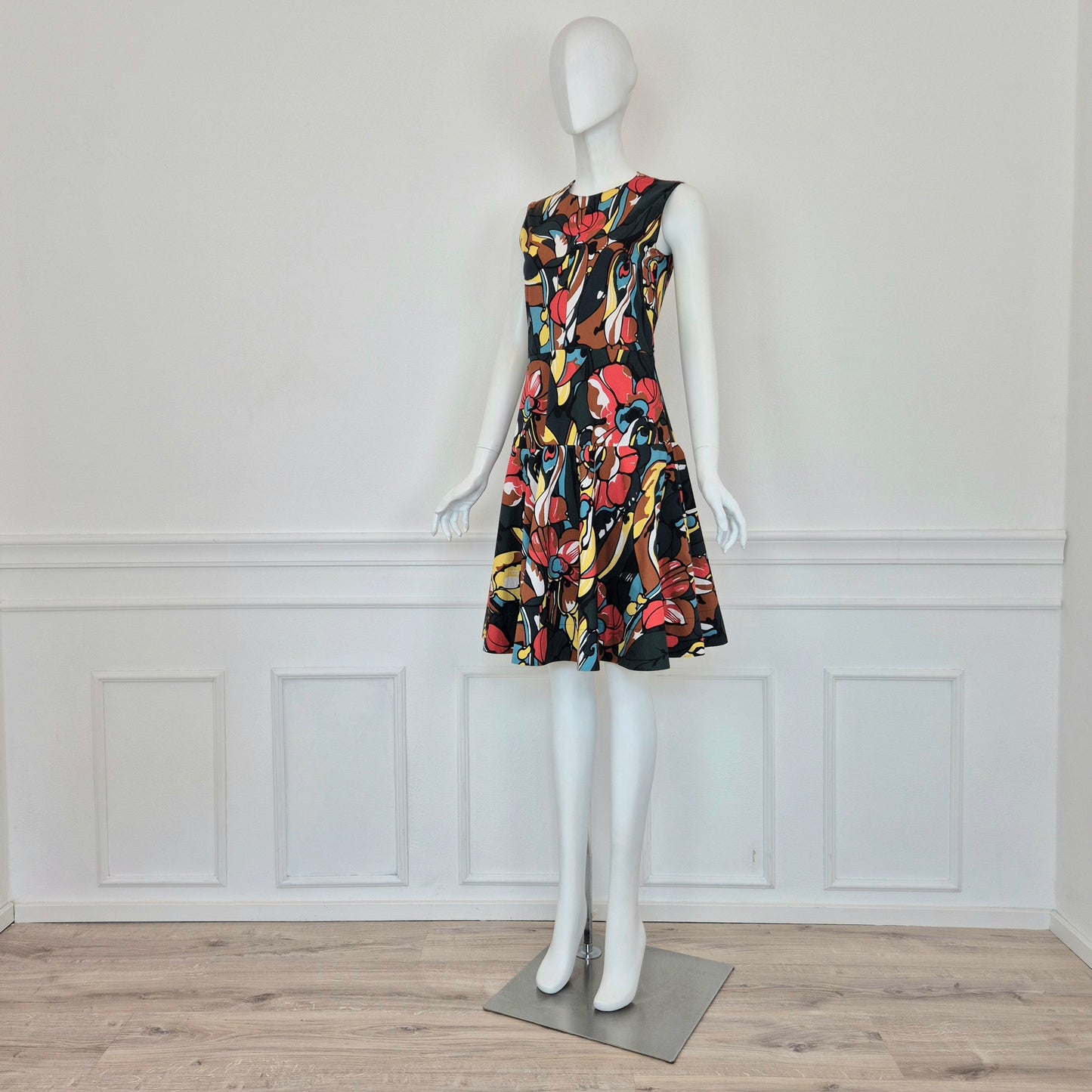 Marni | Abito cotone multicolor stampa floreale