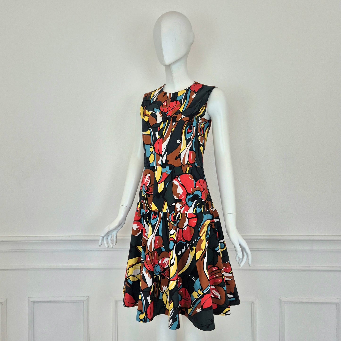 Marni | Abito cotone multicolor stampa floreale